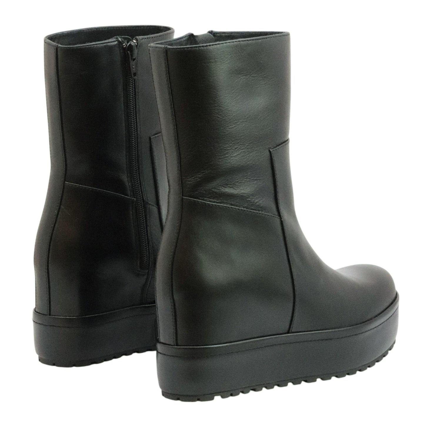 Stivaletto con zeppa Paloma Barceló Disa in pelle nera 