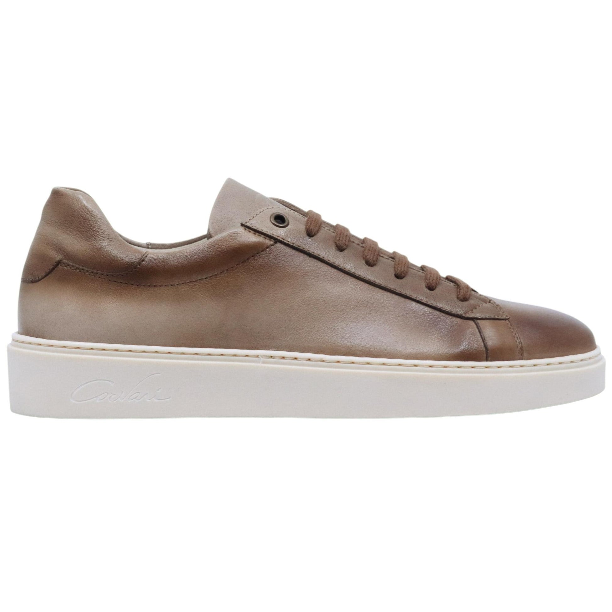 Sneaker uomo Corvari 2327 in pelle taupe 