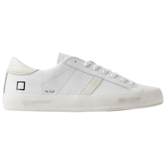 DATE Hill Low Calf White Milk HL CA IM sneaker uomo in pelle bianca 