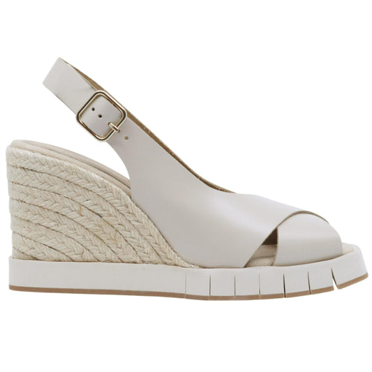 Sandalo zeppa Palomitas Wanda 27 4001 in pelle avorio 