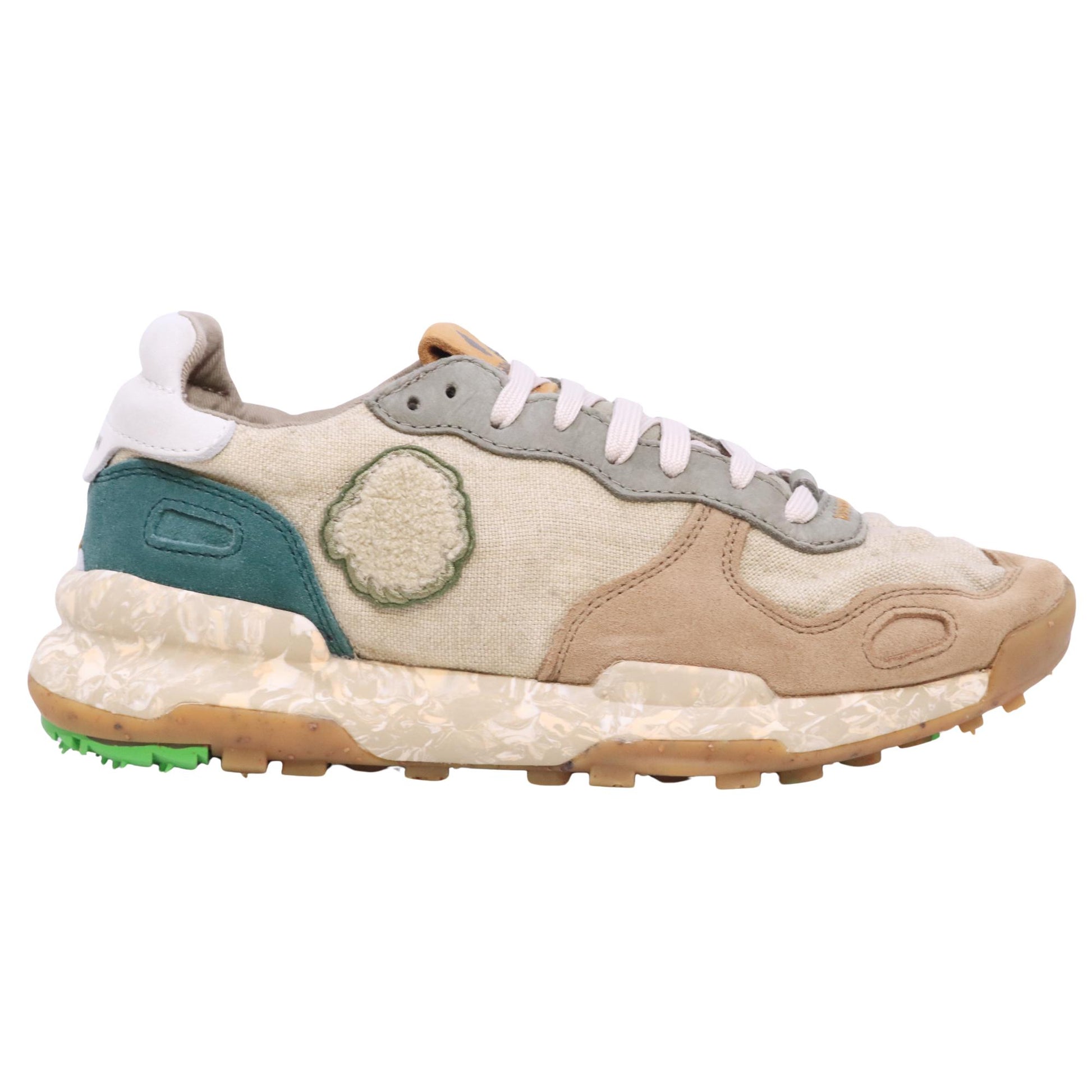 Satorisan Chacrona Linen Urbanite Green M sneaker uomo in lino e camoscio 