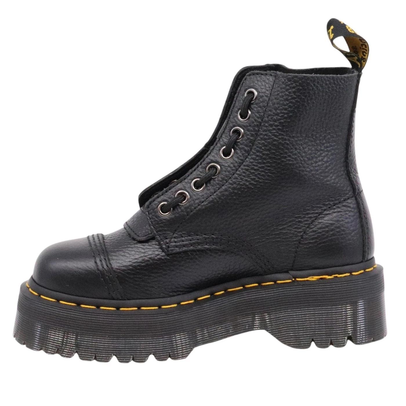 Dr. Martens Sinclair 22564001 anfibio donna pelle nera Milled Nappa 