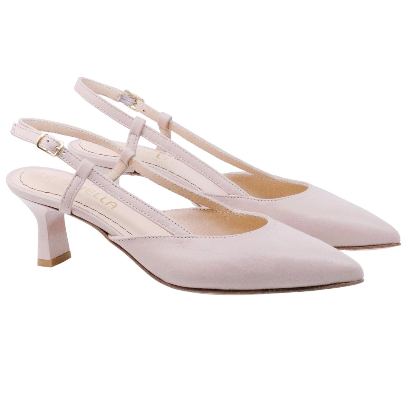 Slingback donna Le Briella Z897 in pelle nude 