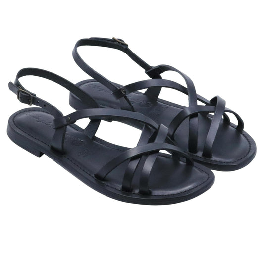 Sandalo donna L'angolo del cuoio Firenze 6651 in pelle nera 