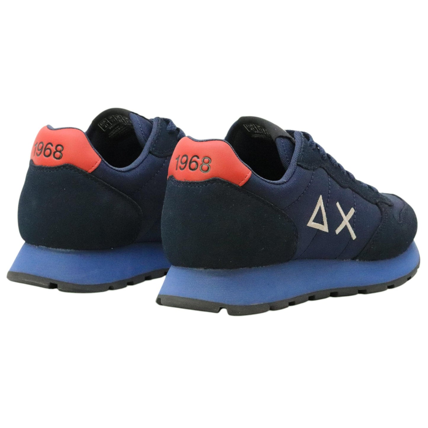 SUN68 Tom Solid Z45101 sneaker uomo in suede blu scuro 