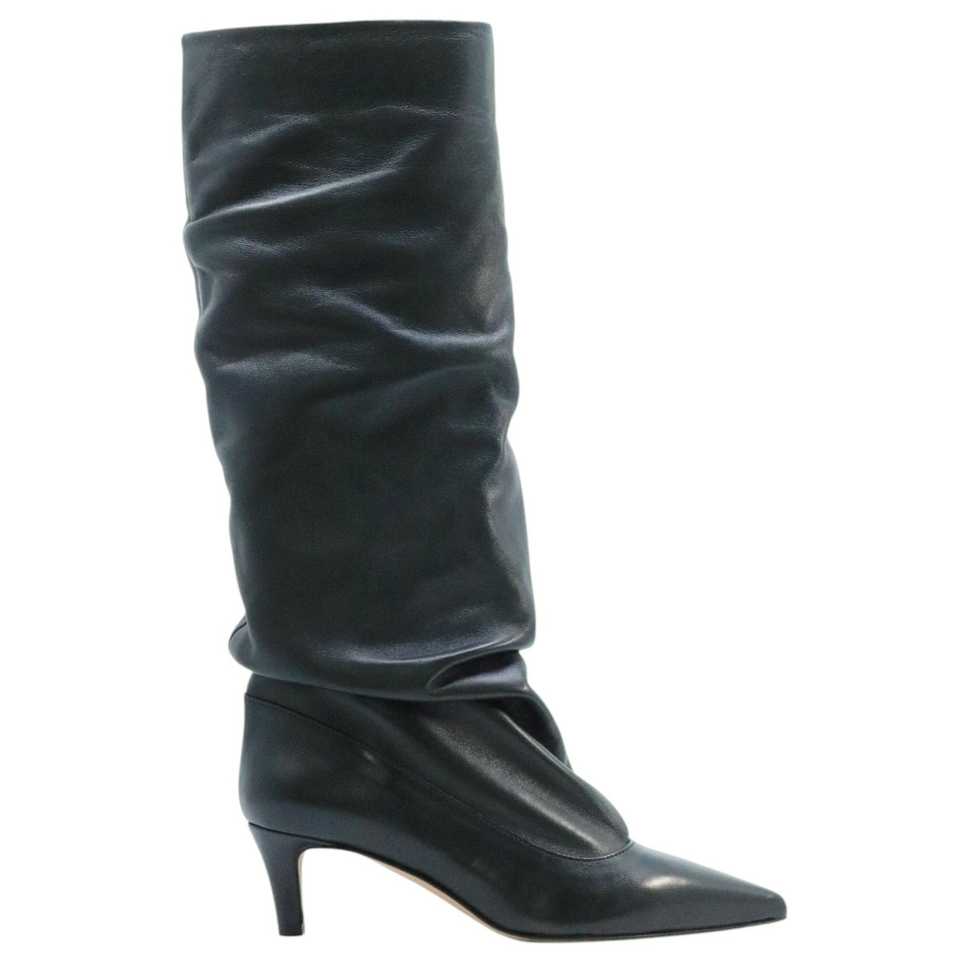 The Seller se2031 stivale donna in pelle nera 
