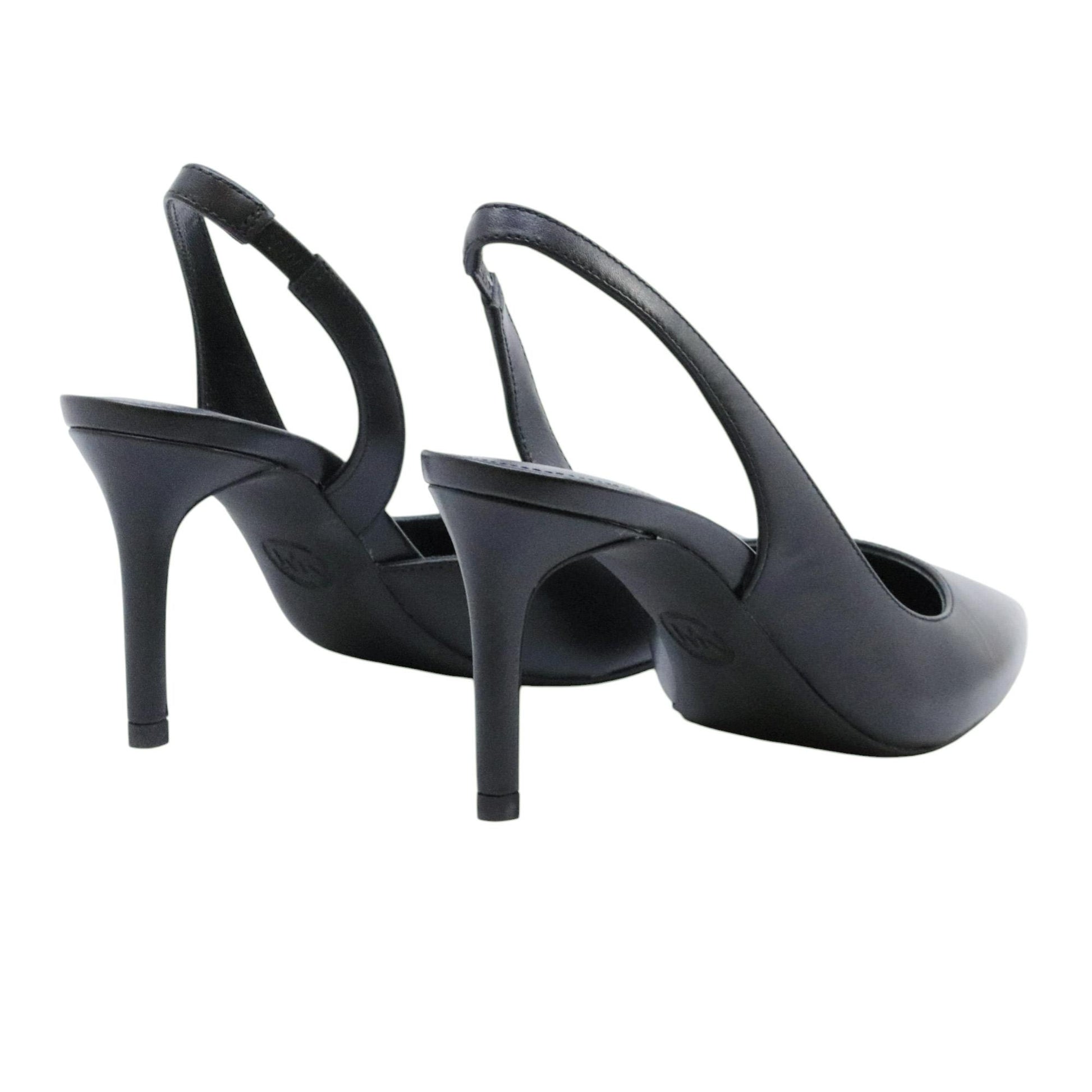 Michael Kors Alina Flex Sling Pump Leather Black slingback donna in pelle nera 