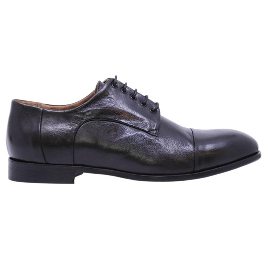 Crispiniano 124 scarpa derby uomo pelle nera 
