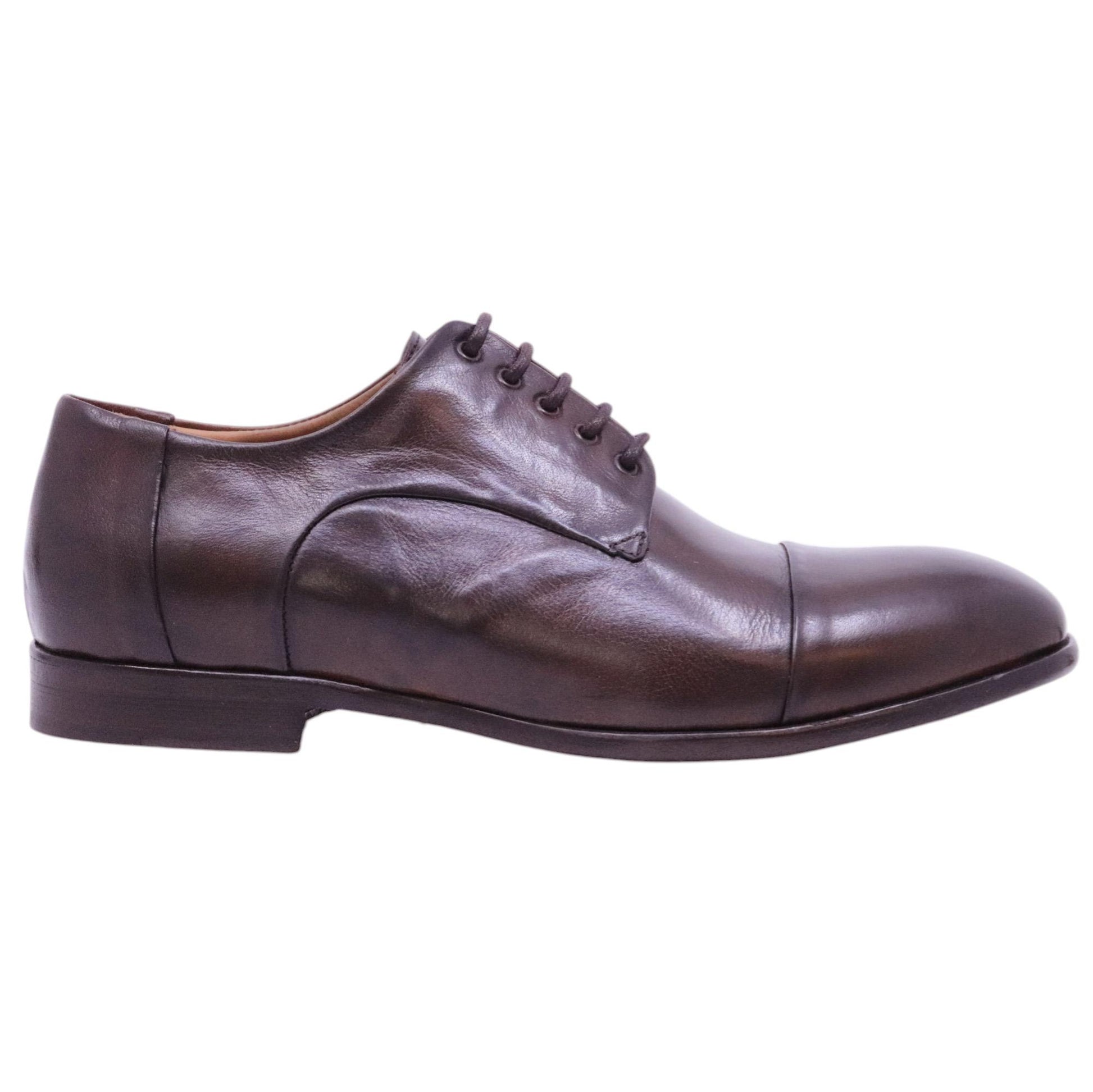 Crispiniano 124 scarpa derby uomo pelle marrone 
