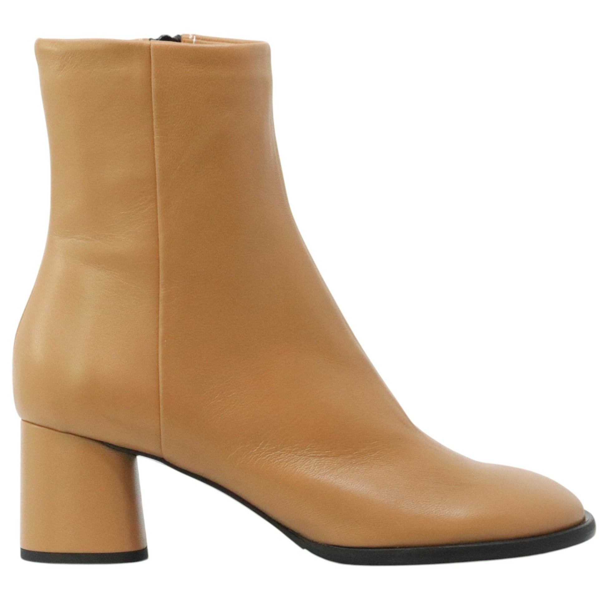 Fabio Rusconi 2747 stivaletto donna in pelle sabbia con zip laterale 