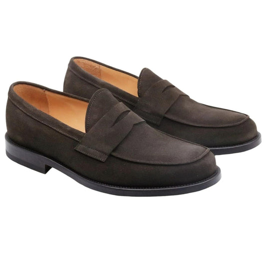 Mocassino uomo Mille 885 Milano in camoscio marrone 