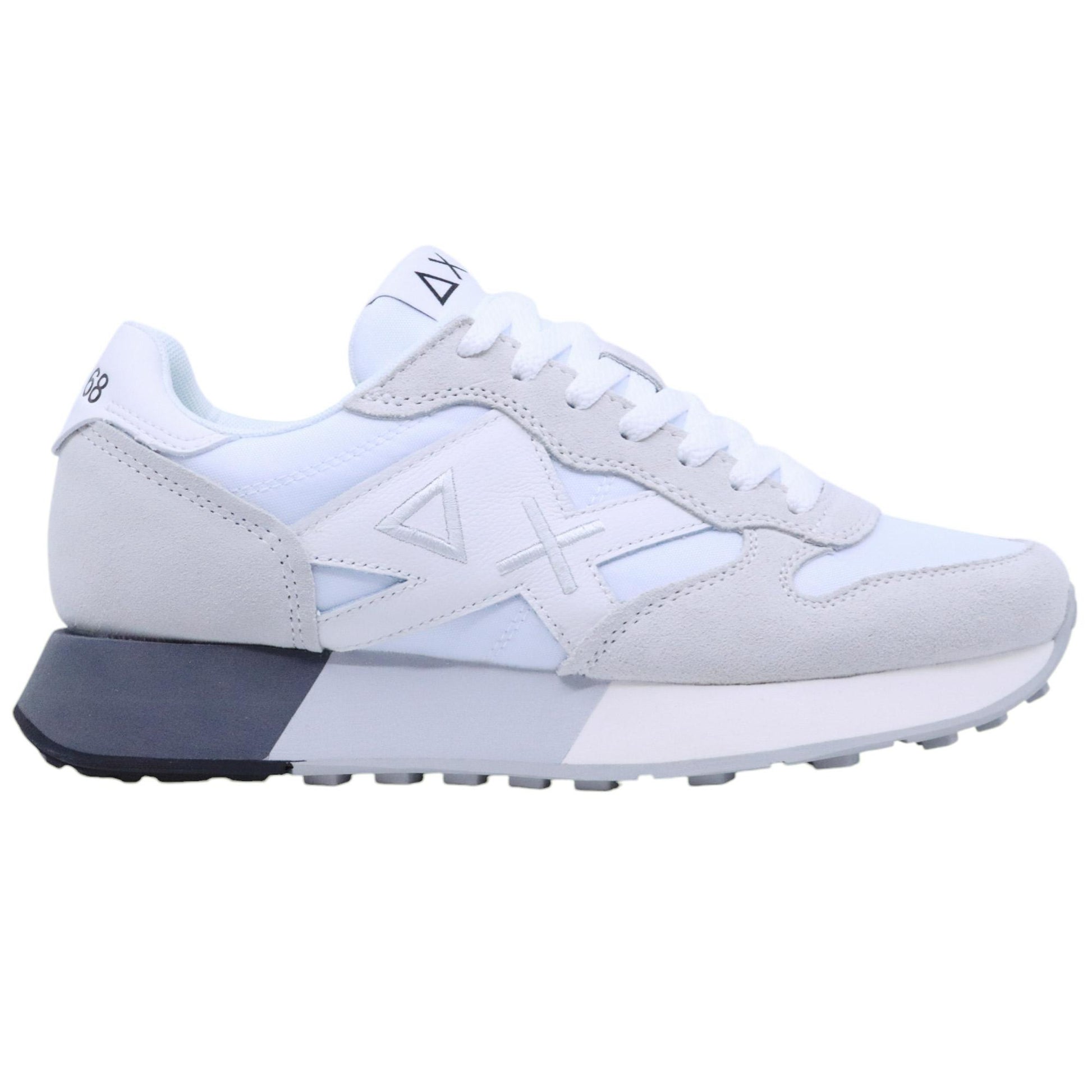 Sneaker uomo Sun68 Jaki 2.0 Z35112 in tessuto bianco 