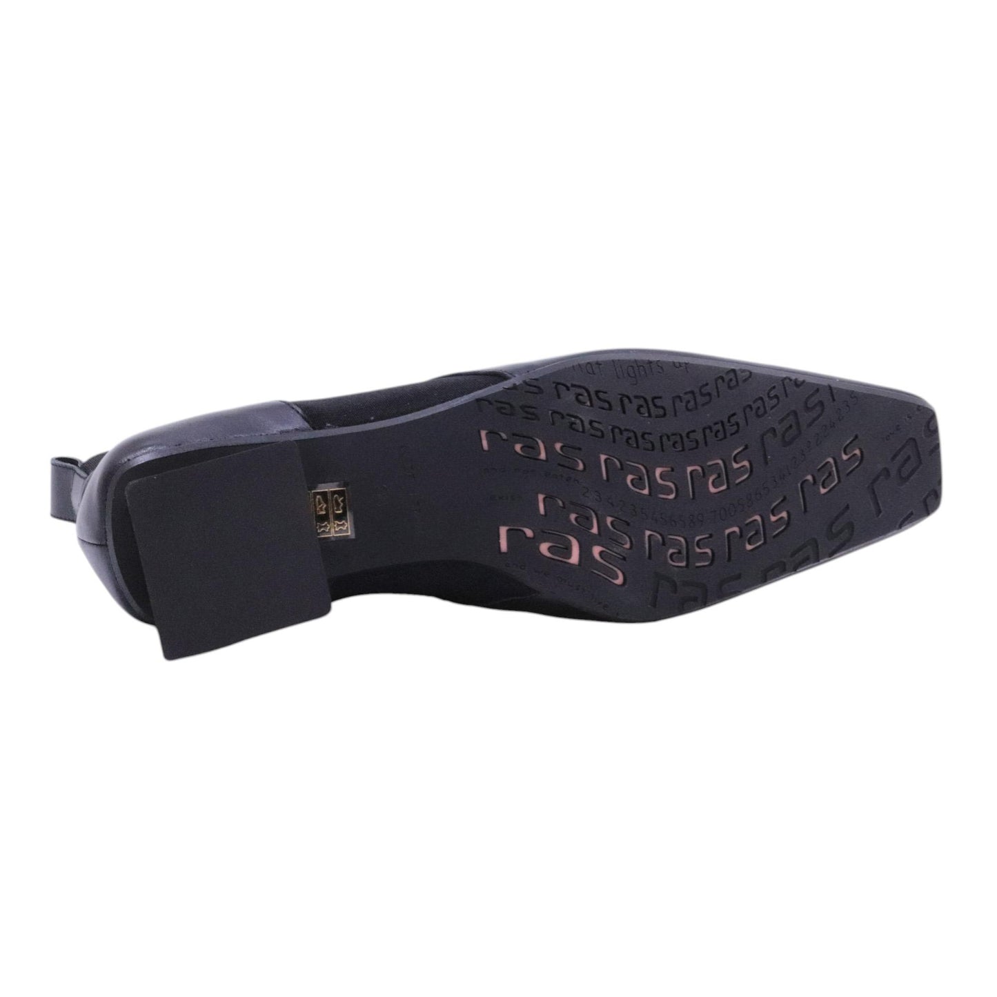 Ras 8284 stivaletto donna in pelle nera con elastici 