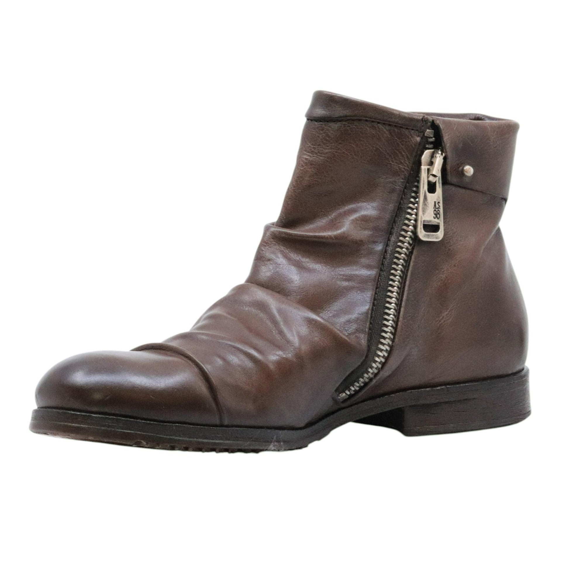 AS98 401216 Clash stivaletto donna in pelle marrone 
