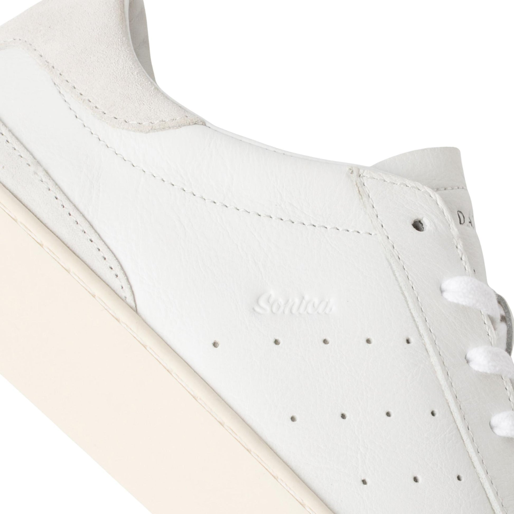 D.A.T.E. Sonica Calf SO-CA-WH sneaker uomo in pelle bianca 