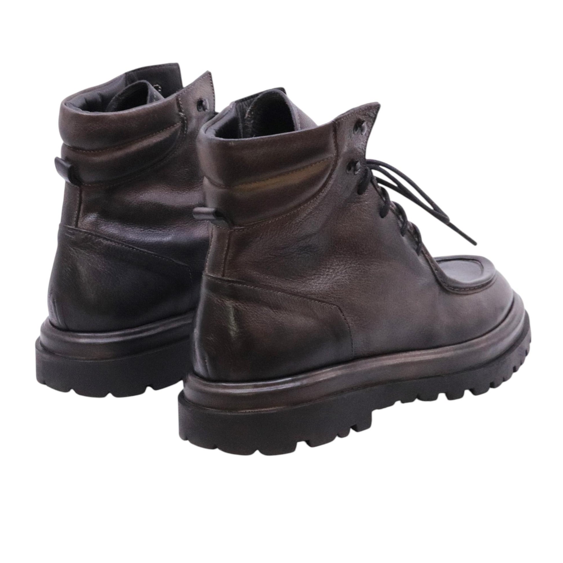 Pawelk's 22800 stivaletto uomo pelle grigia sfumata bordo norvegese 