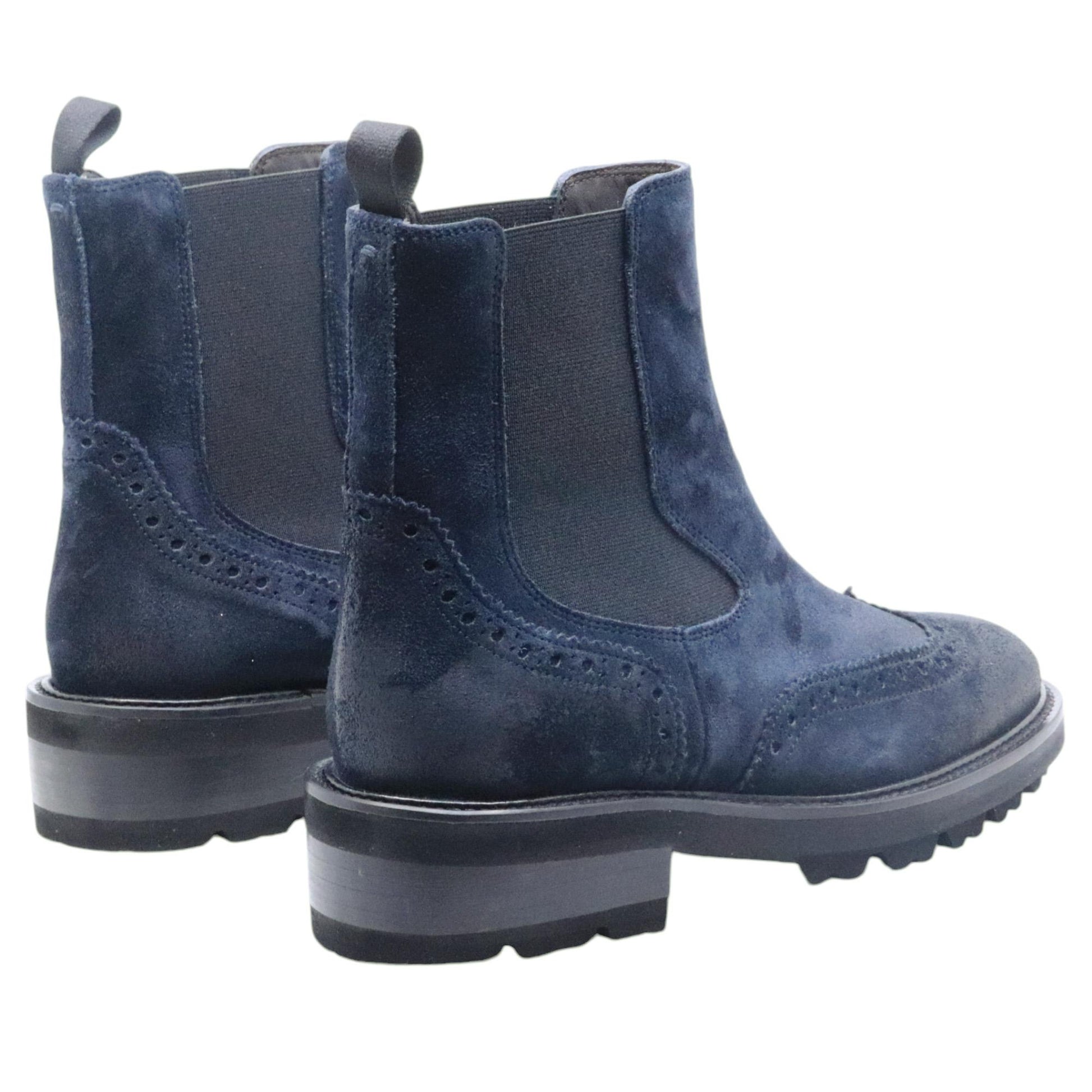 Chelsea Boot donna Triver Flight modello 446 24 in camoscio blu ingrassato 