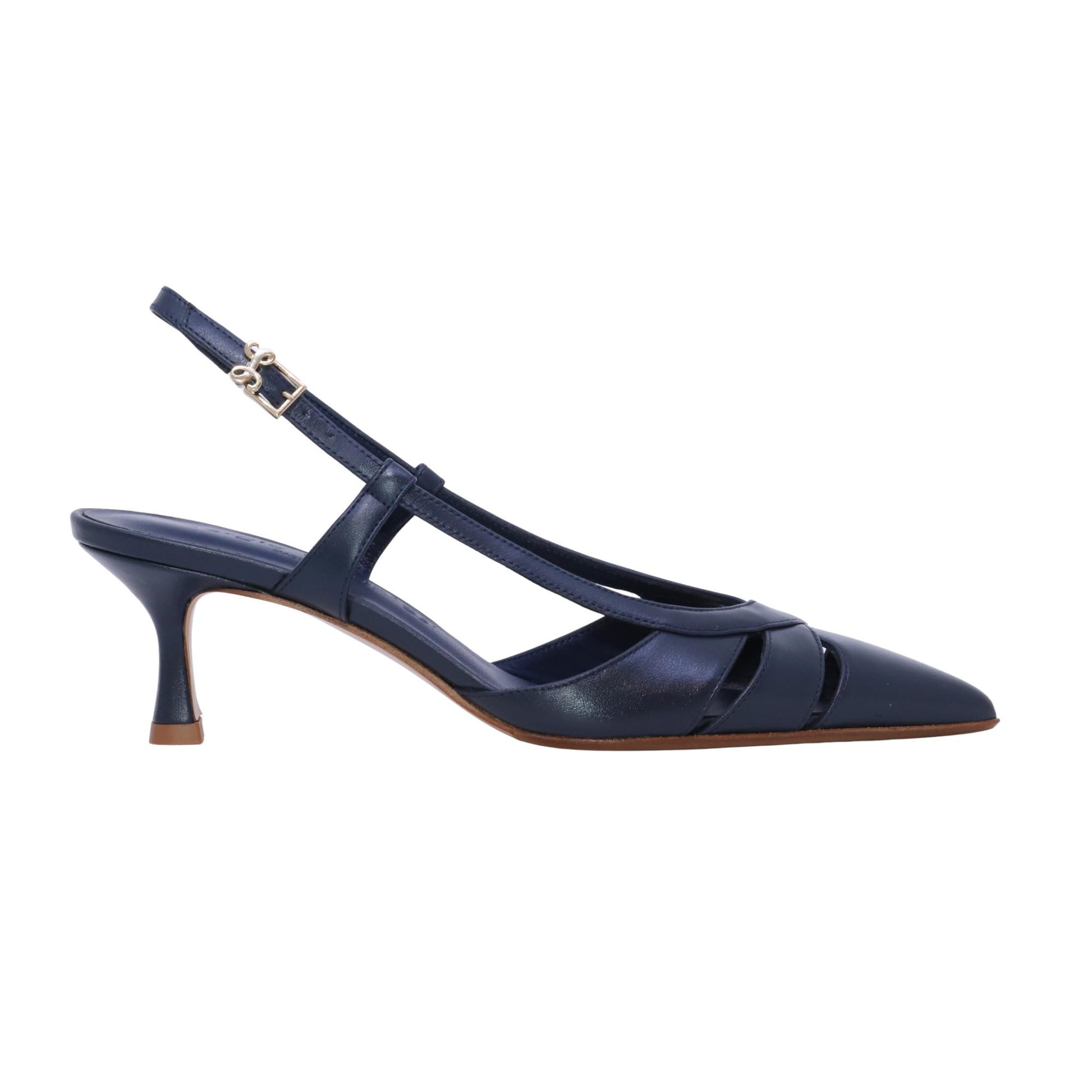 Sergio Levantesi Edda6 Tryde blu cosmo slingback donna in pelle 