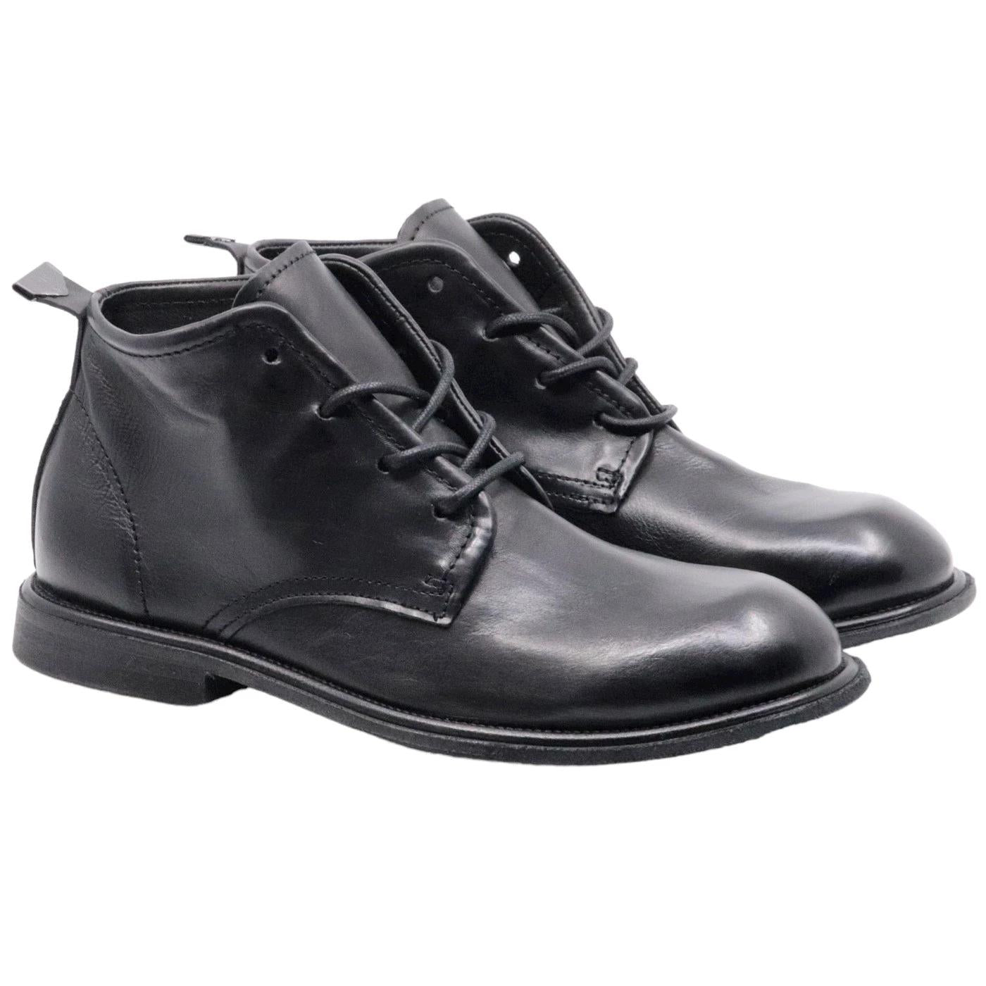 AS98 Arte U97204 stivaletto allacciato uomo in pelle nera 