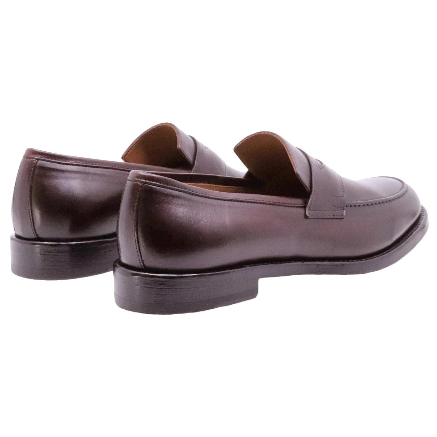 Mocassino uomo Corvari 1830 in pelle bordeau 