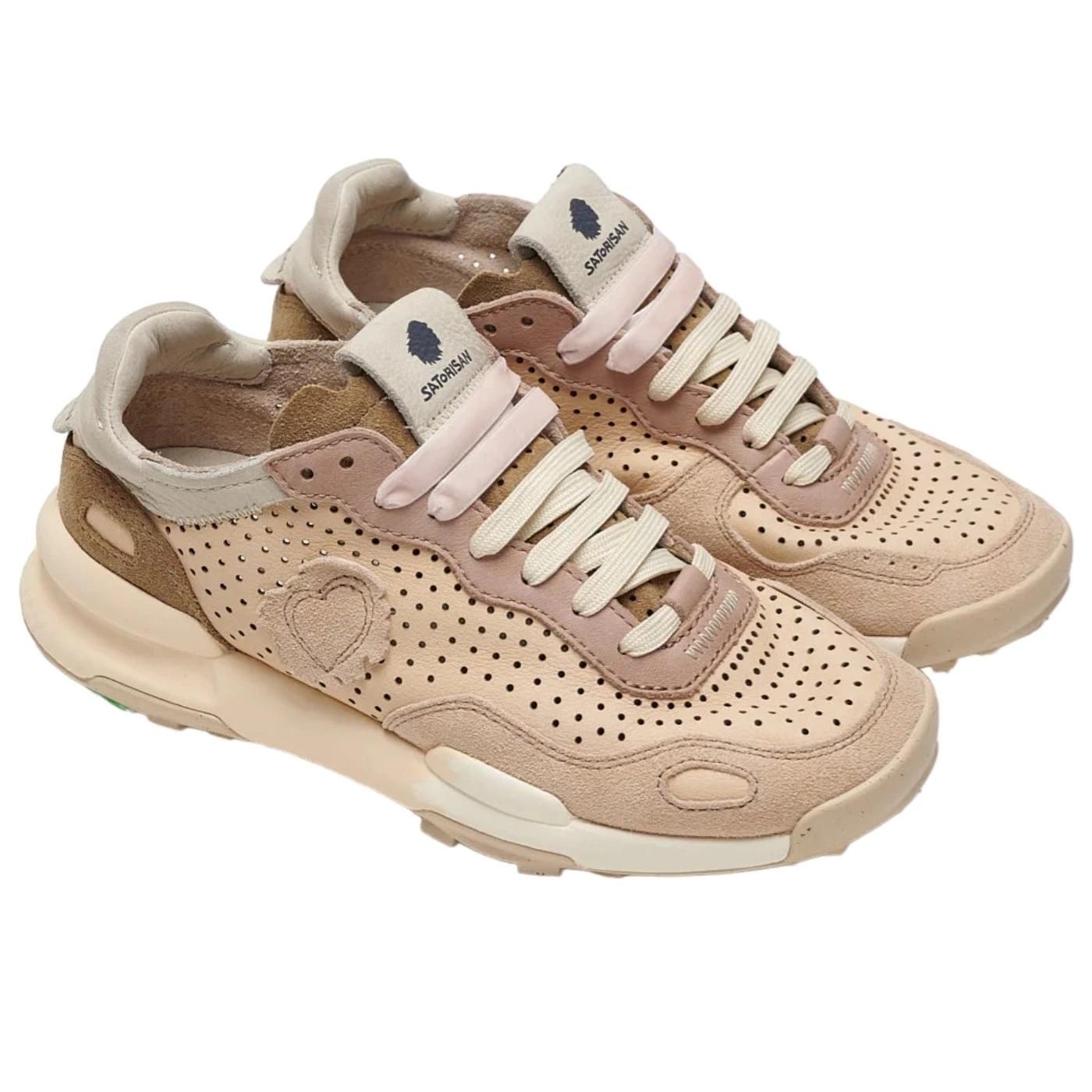 Satorisan Chacrona Laser Premium sneaker donna pelle traforata color rosa 