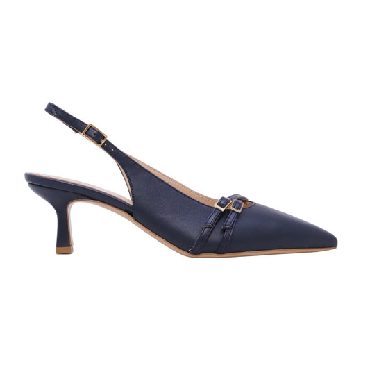 Fabio Rusconi slingback donna E-2565 Rosia in pelle navy 
