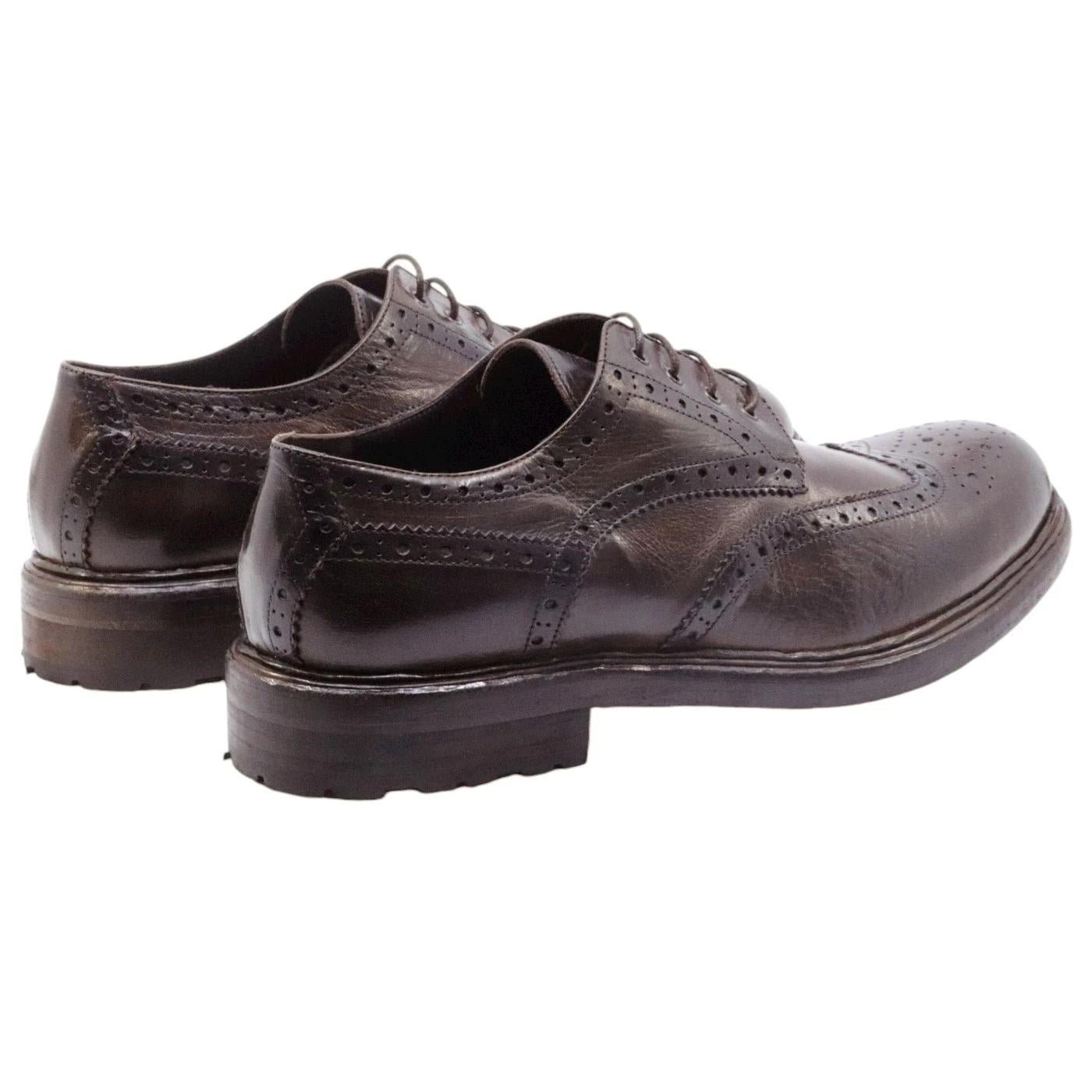 Scarpa Derby imperiale uomo Crispiniano 481 in pelle marrone 