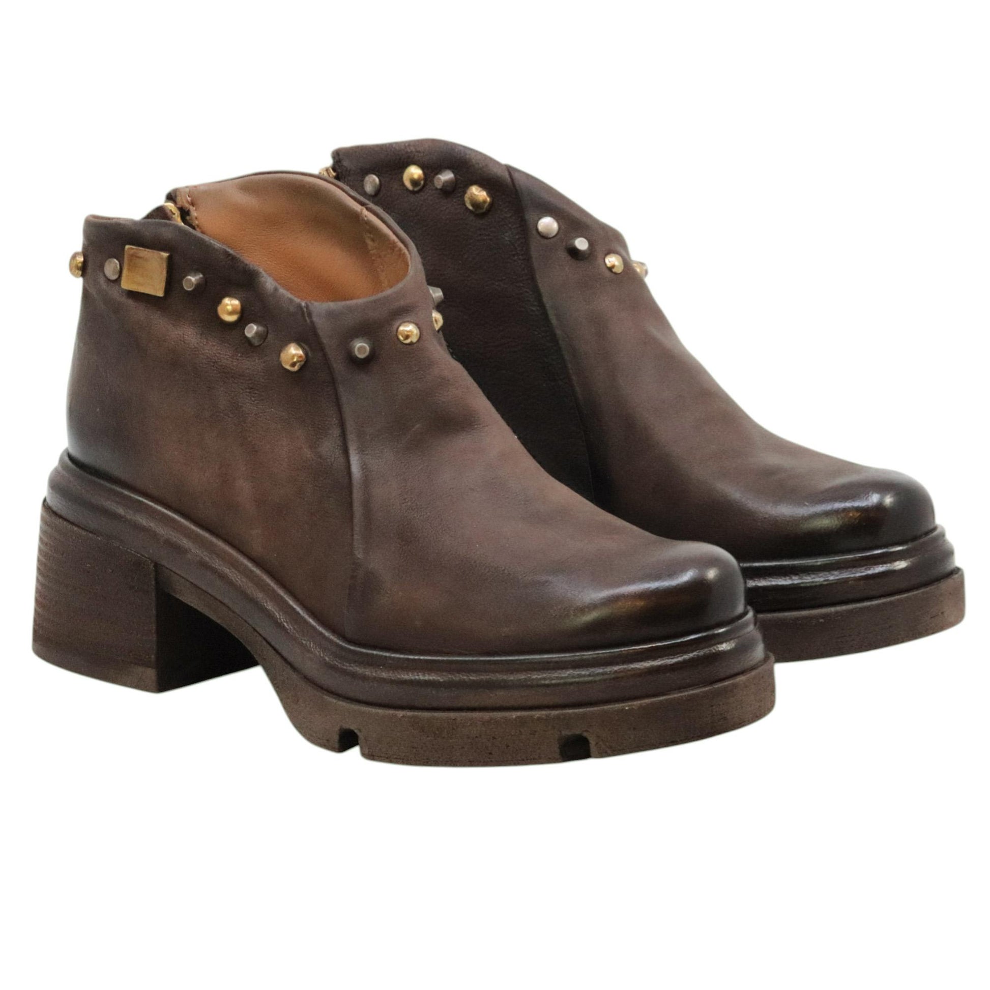 AS98 Ebano A89233 scarpa donna in pelle marrone 