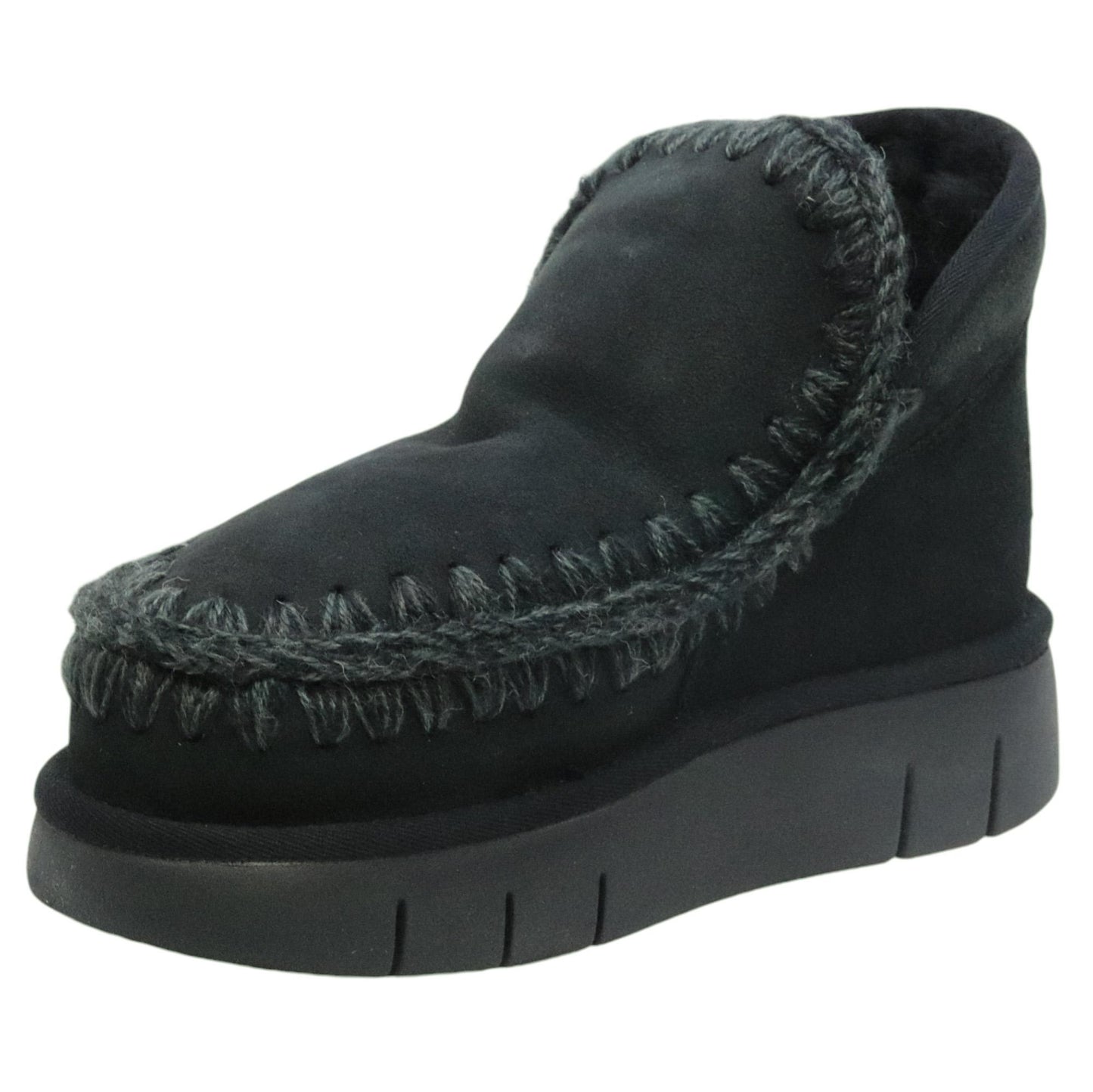 Sneaker MOU Eskimo Bounce 531009 in pelle di montone nero. ESKIMOBOUN-SNEABKBLACK MOU