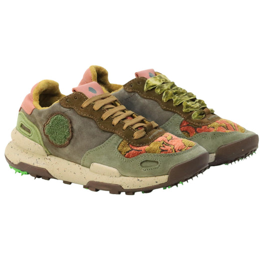 Satorisan Chacrona Suede sneaker donna in camoscio Klim Green 