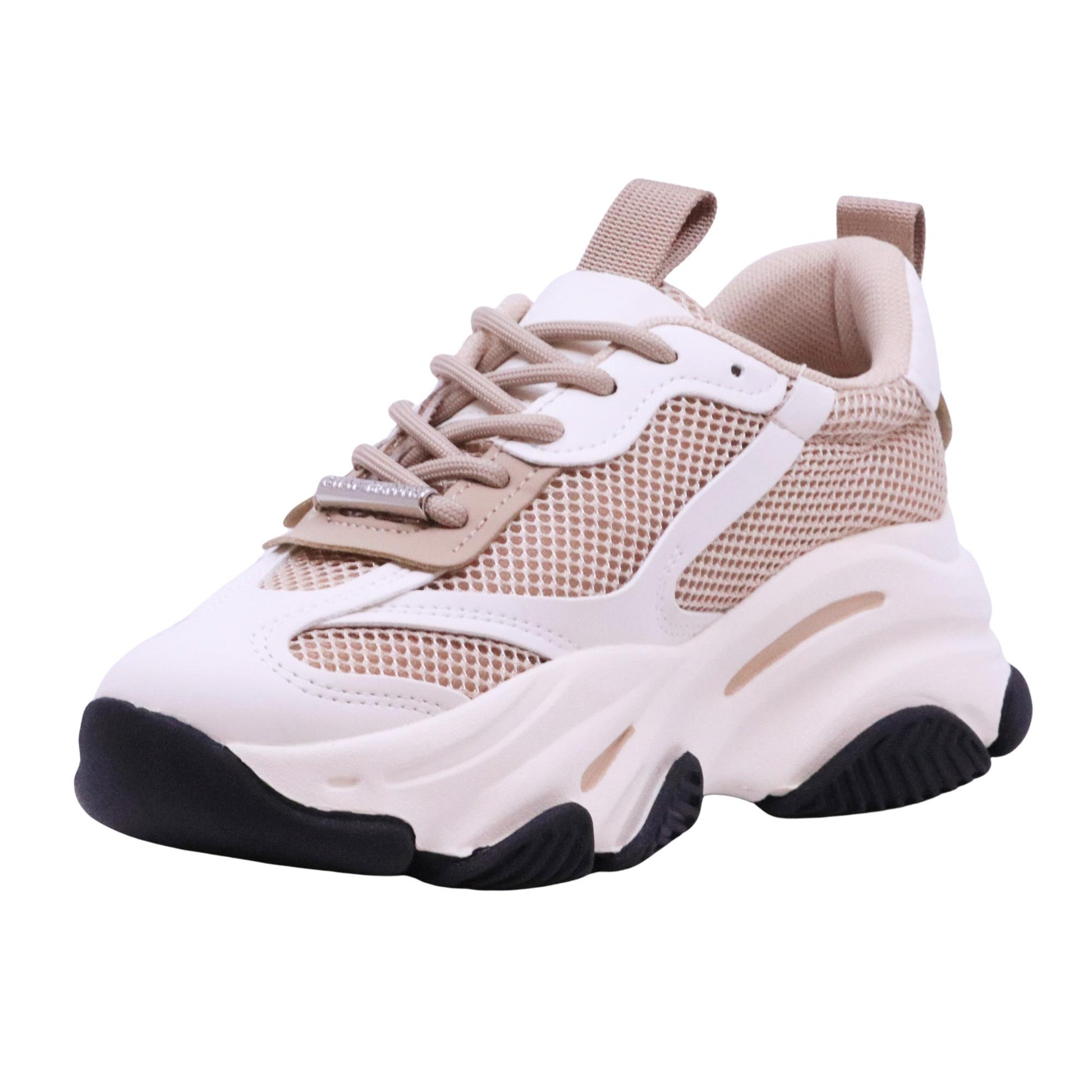 Steve Madden Possession sneaker donna tessuto crema e bianco 
