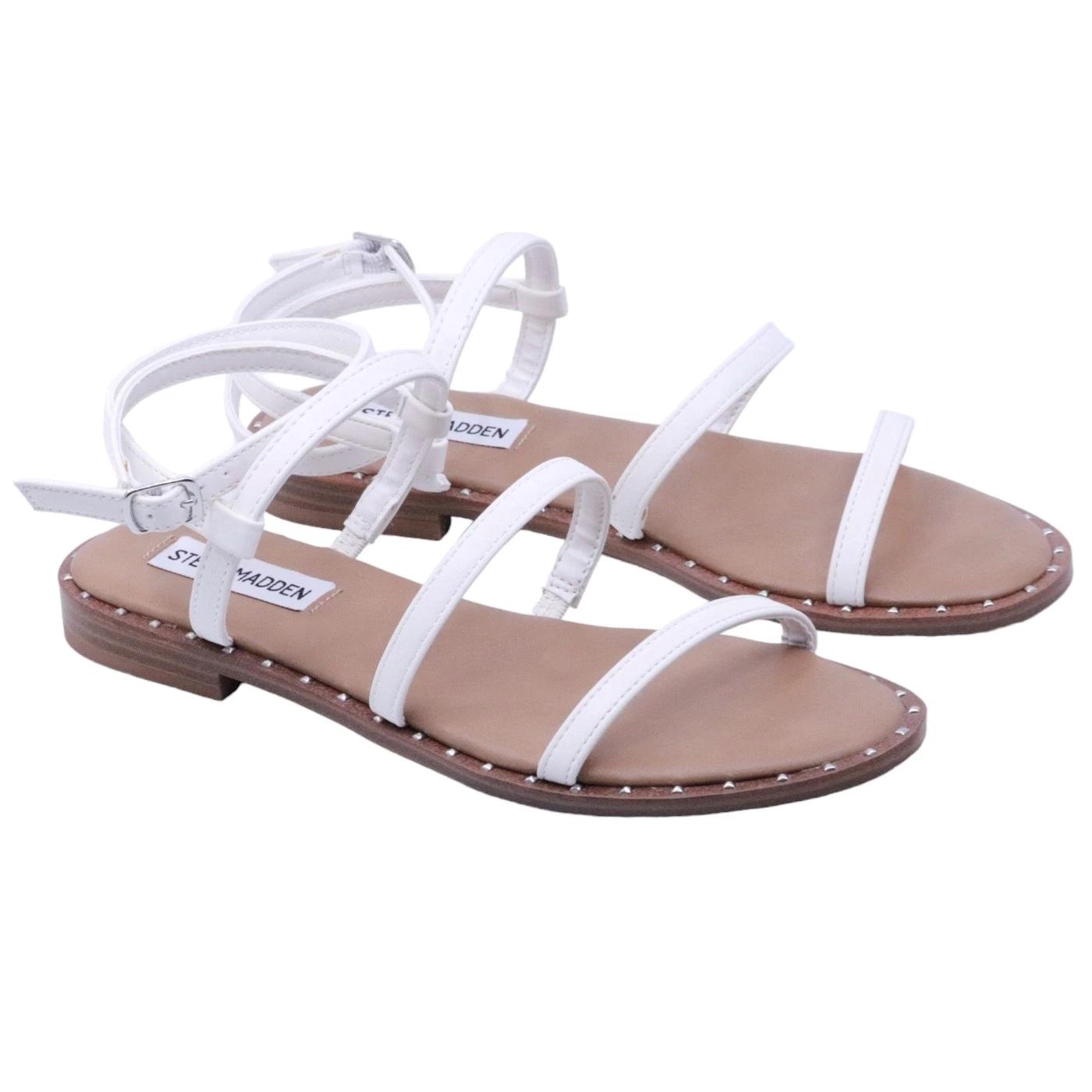 Sandalo Steve Madden Tinx in similpelle bainca 