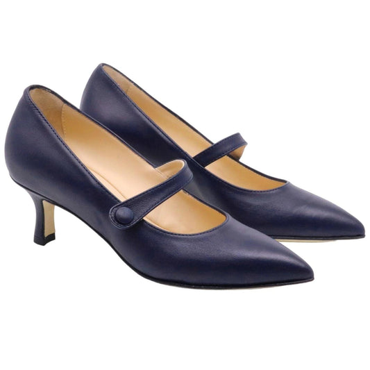 Décolleté donna Le Briella Z893 in elegante pelle di colore blu 