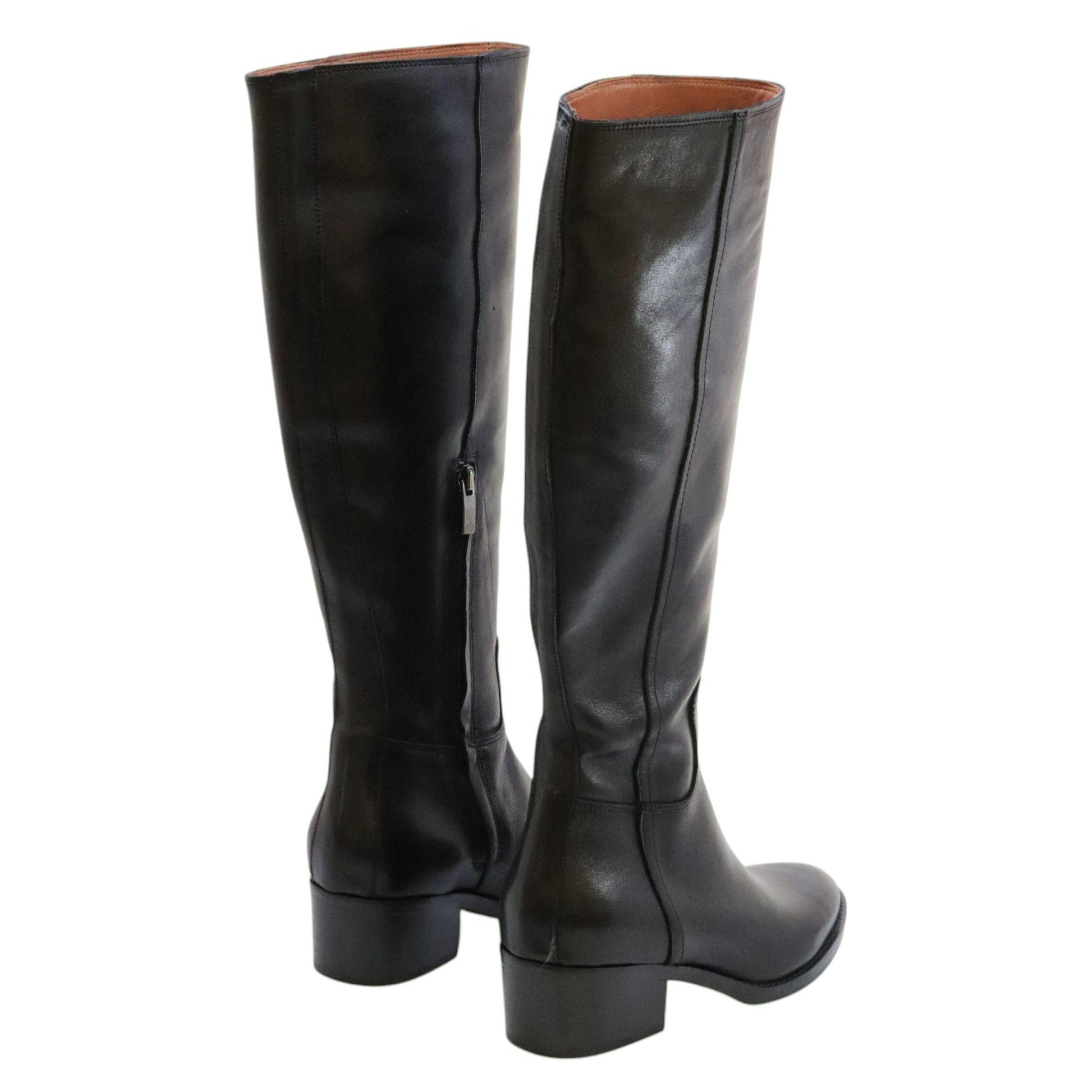 Curiositè 2125 stivale donna pelle nera 