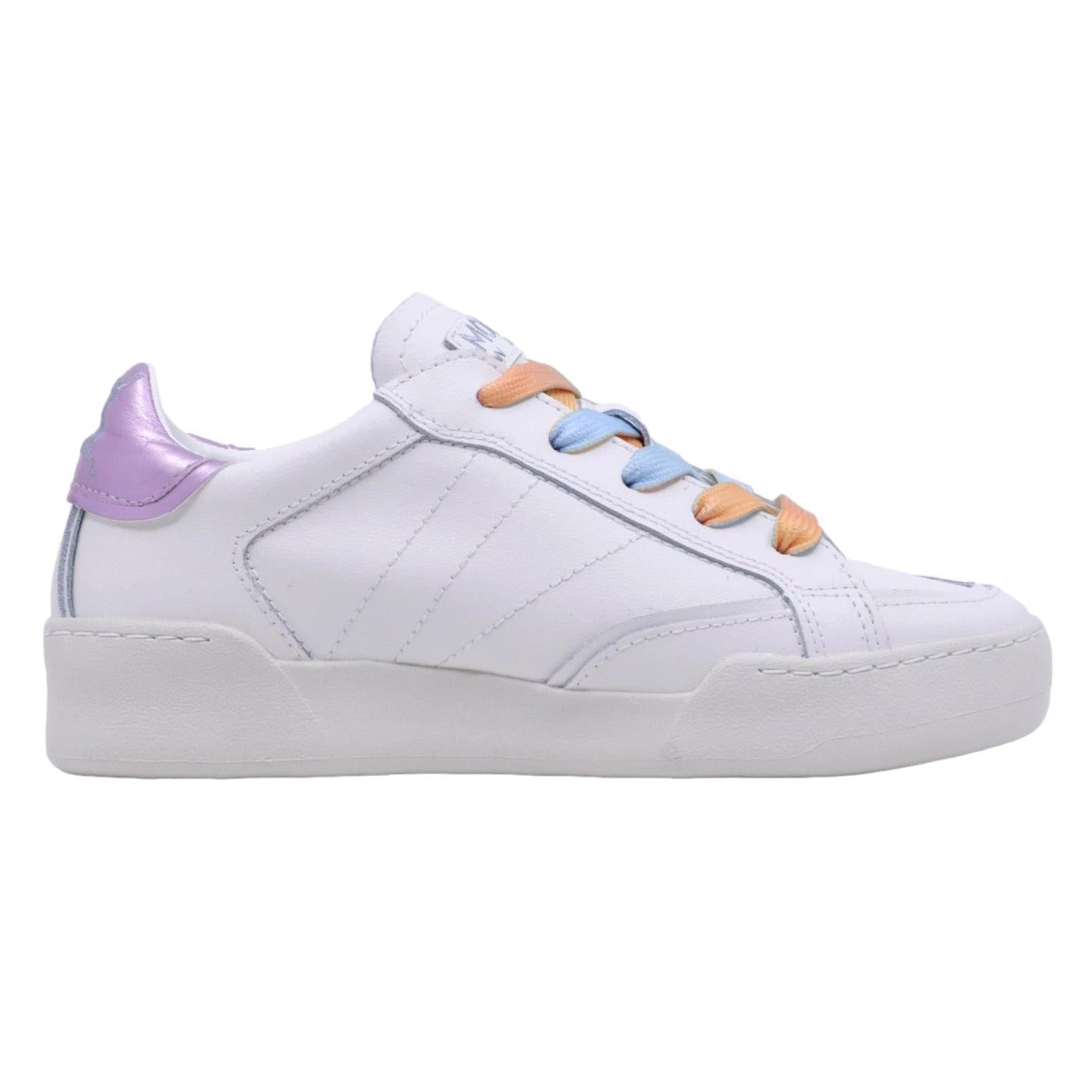Sneaker donna Mono Way Emily in pelle bianca 