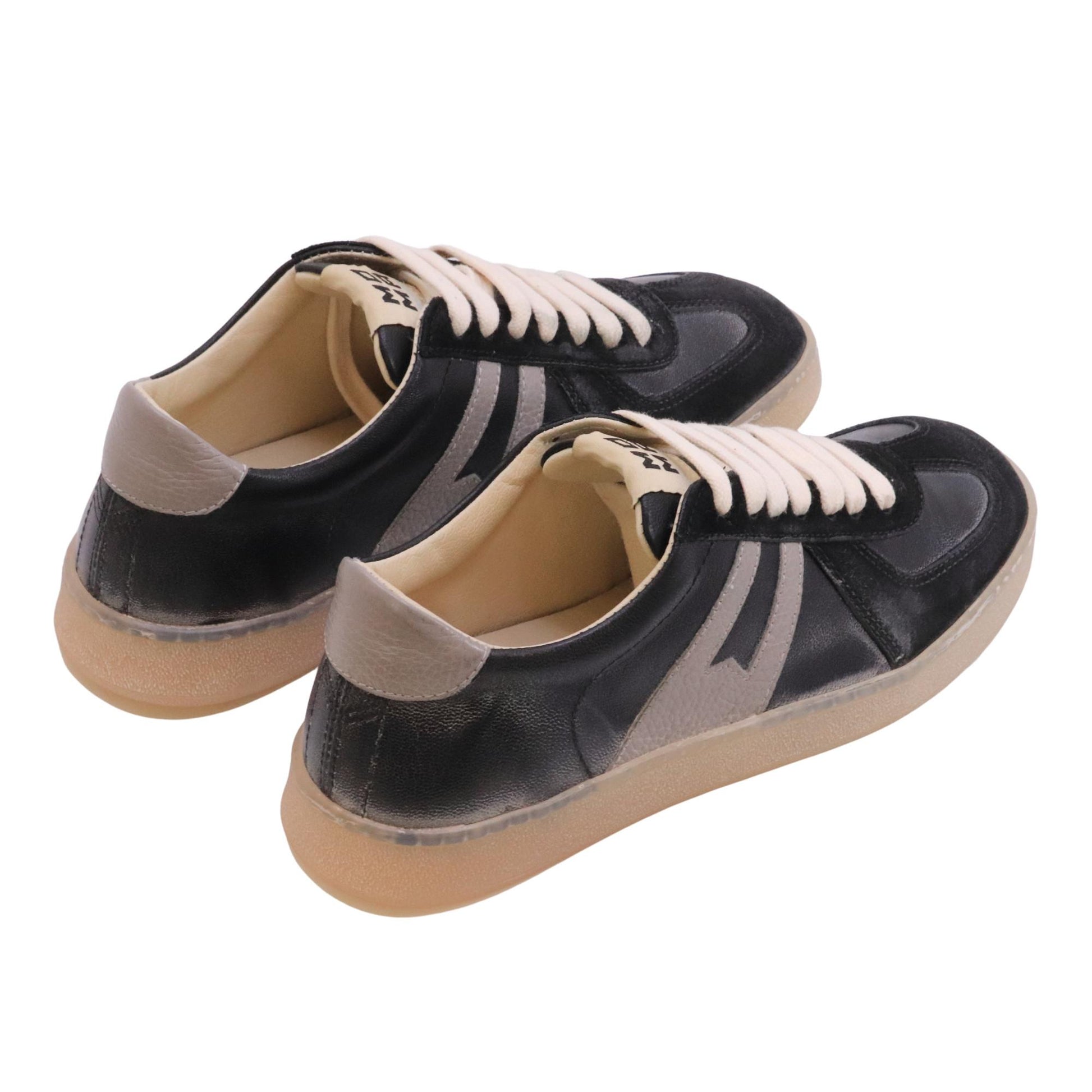 Moma 30601A sneaker donna in pelle nera 30601AVAR4NERO GRIGIO MOMA