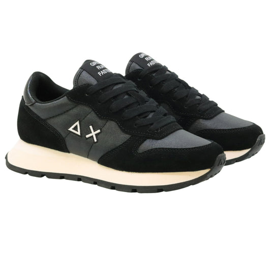 SUN68 Ally Bright Z45203 sneaker donna in nylon e suede nero 