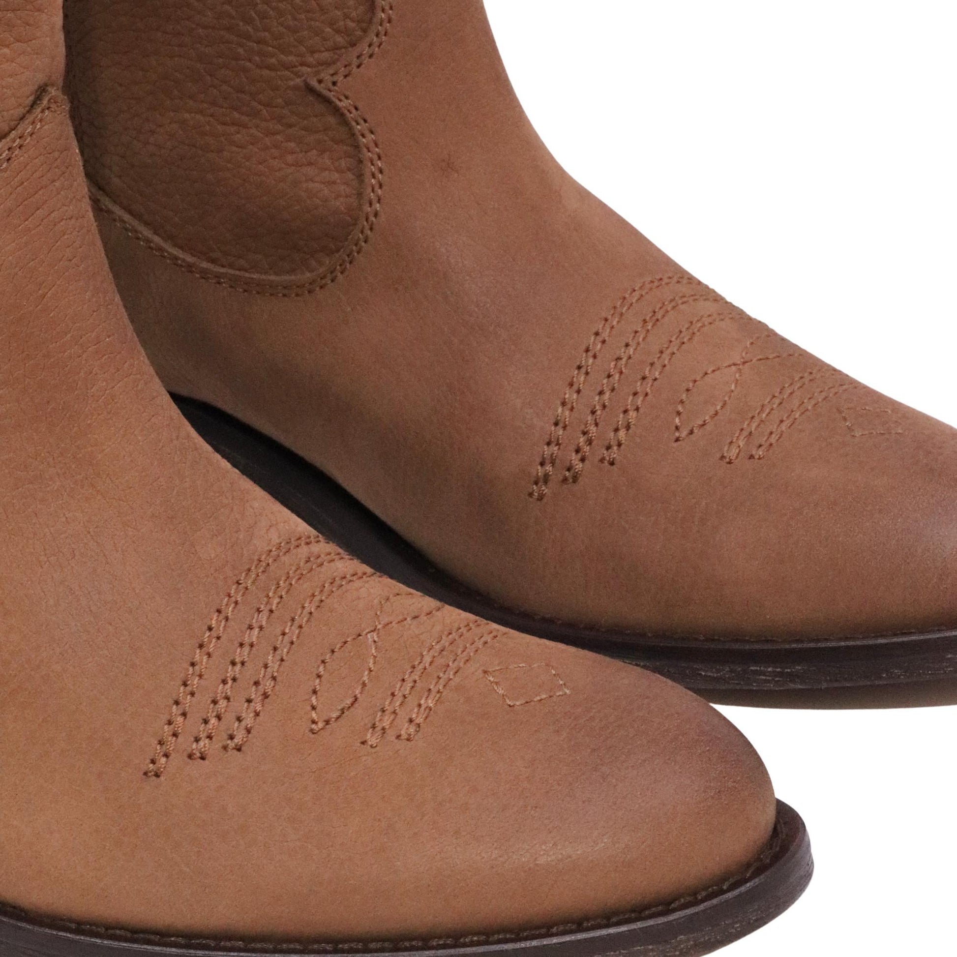 Via Roma 15 Desire 4378 stivale texano donna camoscio cuoio 