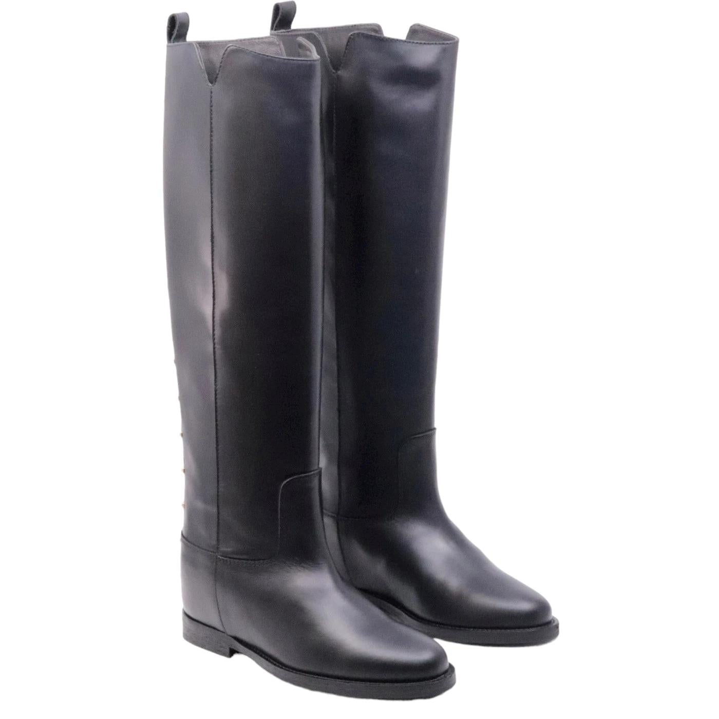 Stivale Via Roma 15 4031 in pelle nera 