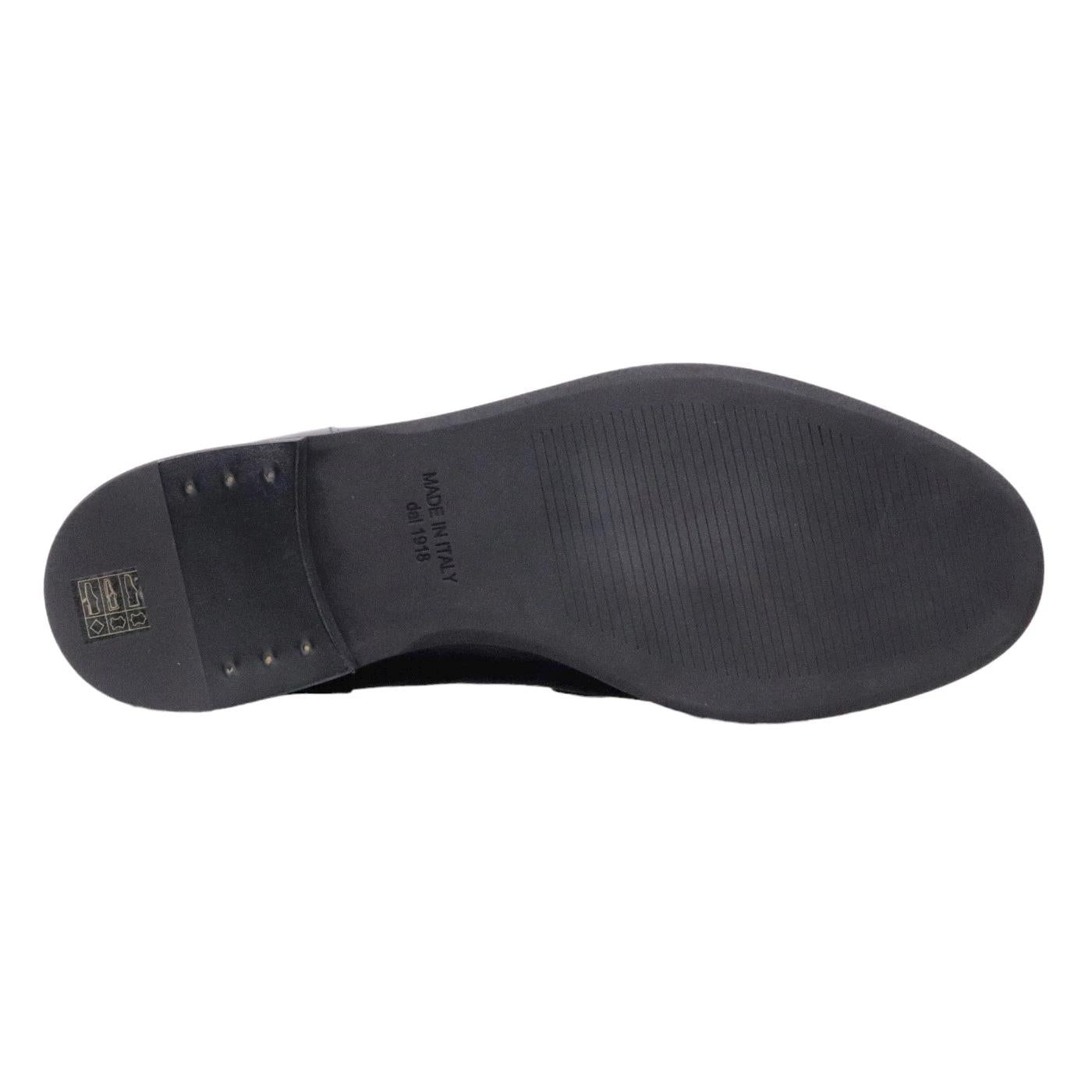 Mocassino uomo Seboy's 3542 in morbida pelle di colore nero con mappetti 