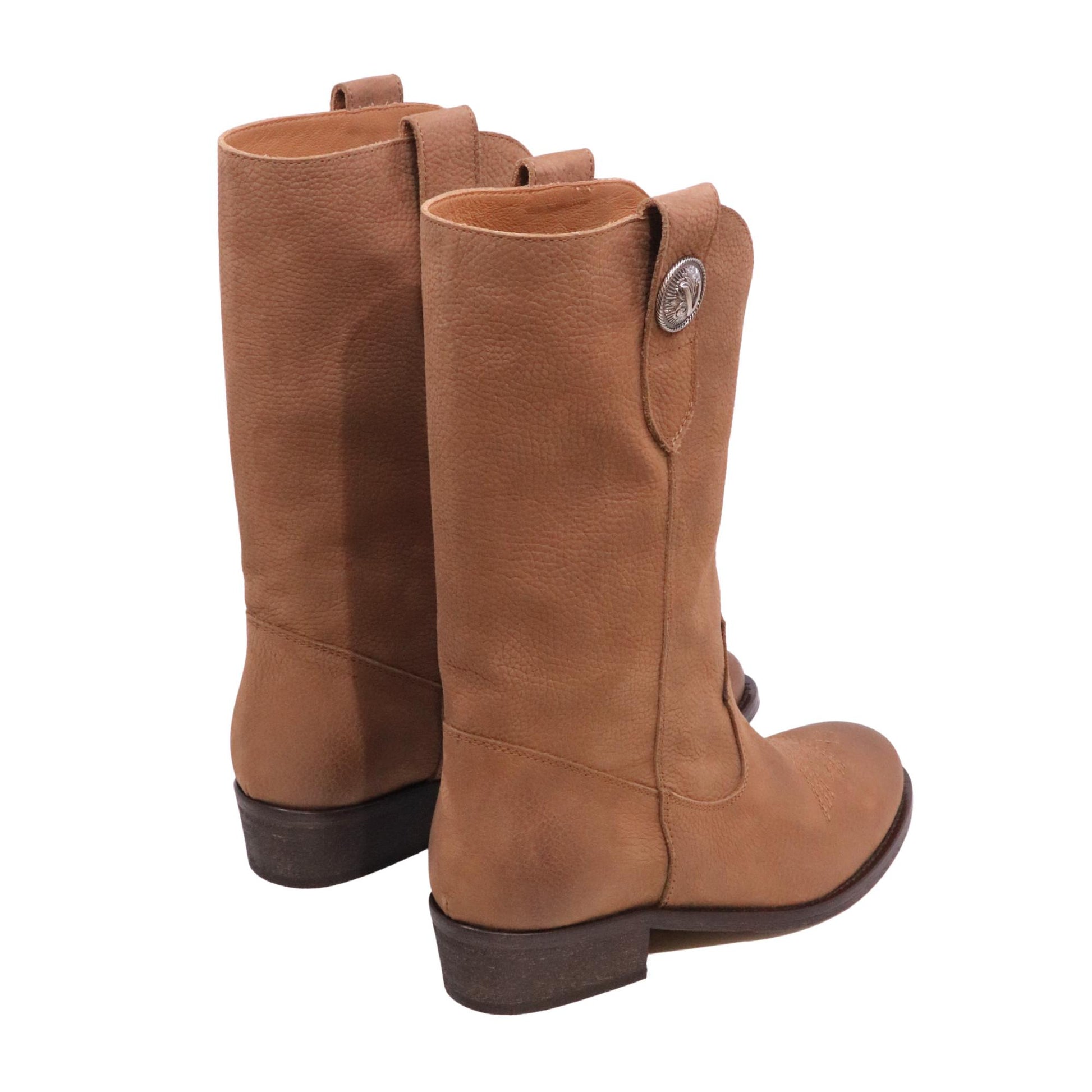 Via Roma 15 Desire 4378 stivale texano donna camoscio cuoio 