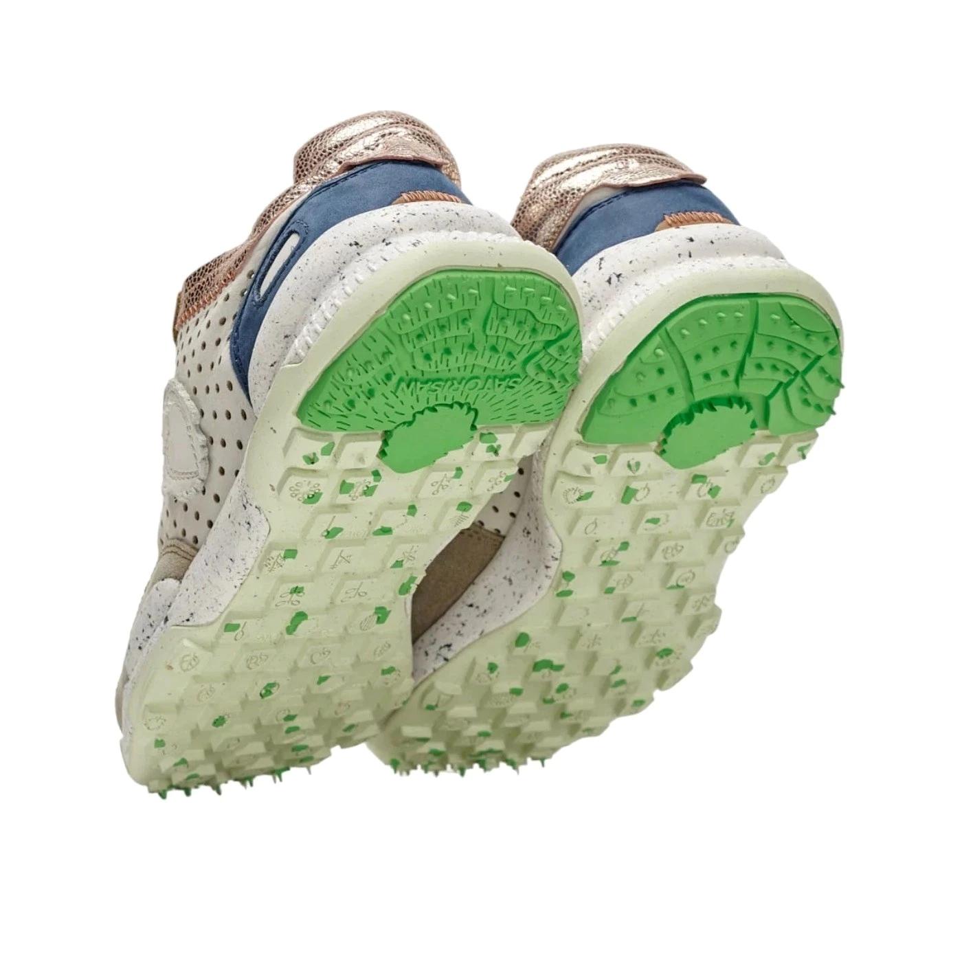 Satorisan Chacrona Laser Premium sneaker donna pelle traforata color girigo chiaro 