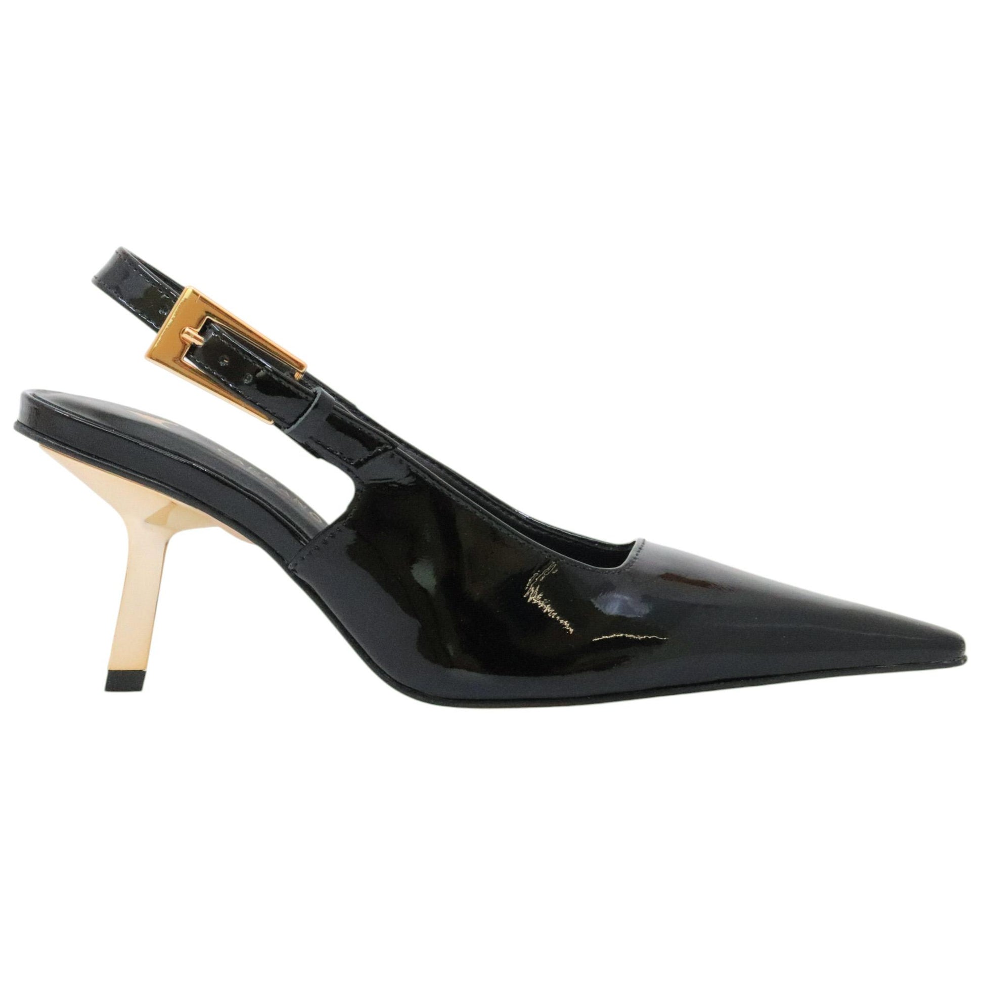 Carrano 877001 slingback donna pelle vernice nera 