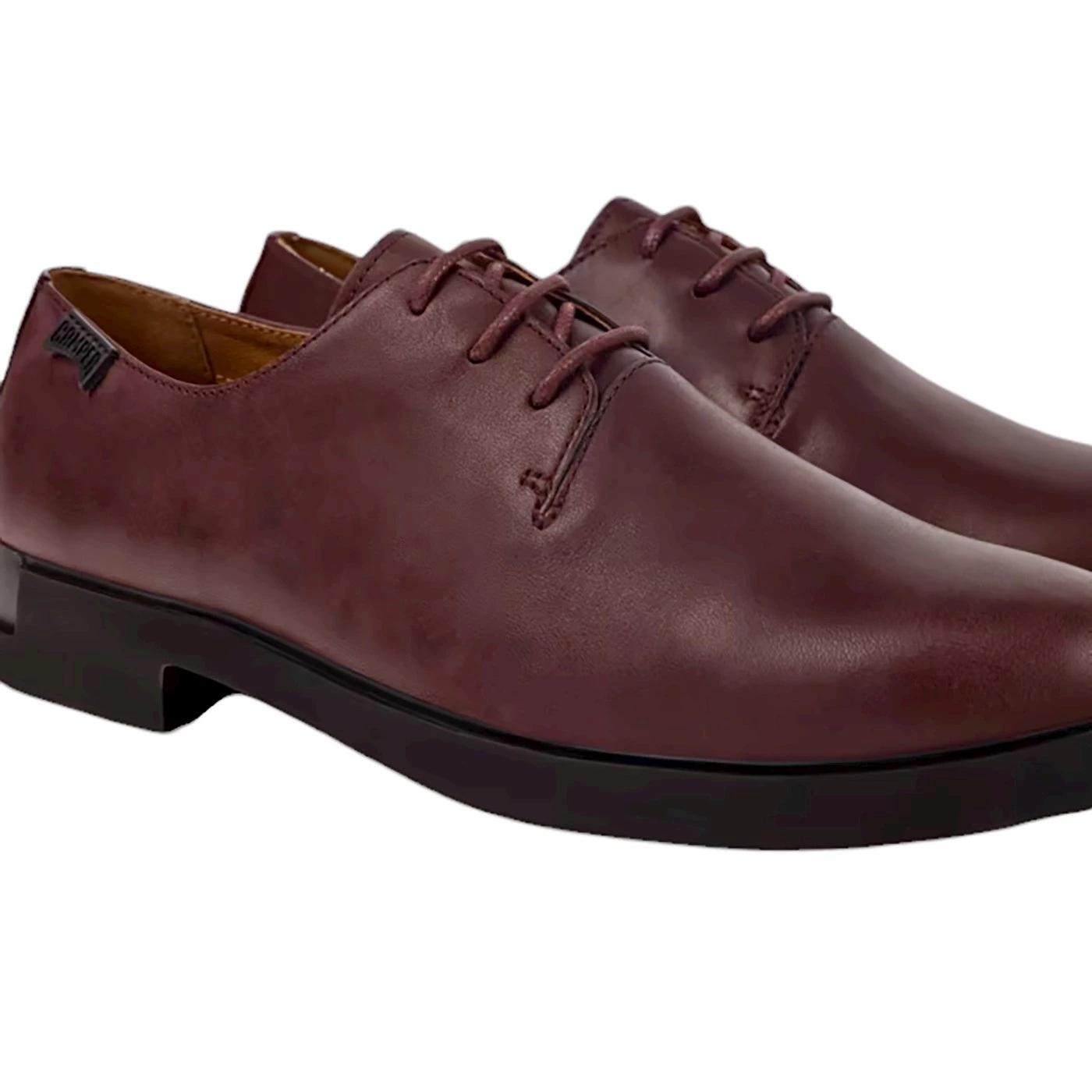 Camper Iman K200685-033 scarpa stringata donna in pelle bordeaux 