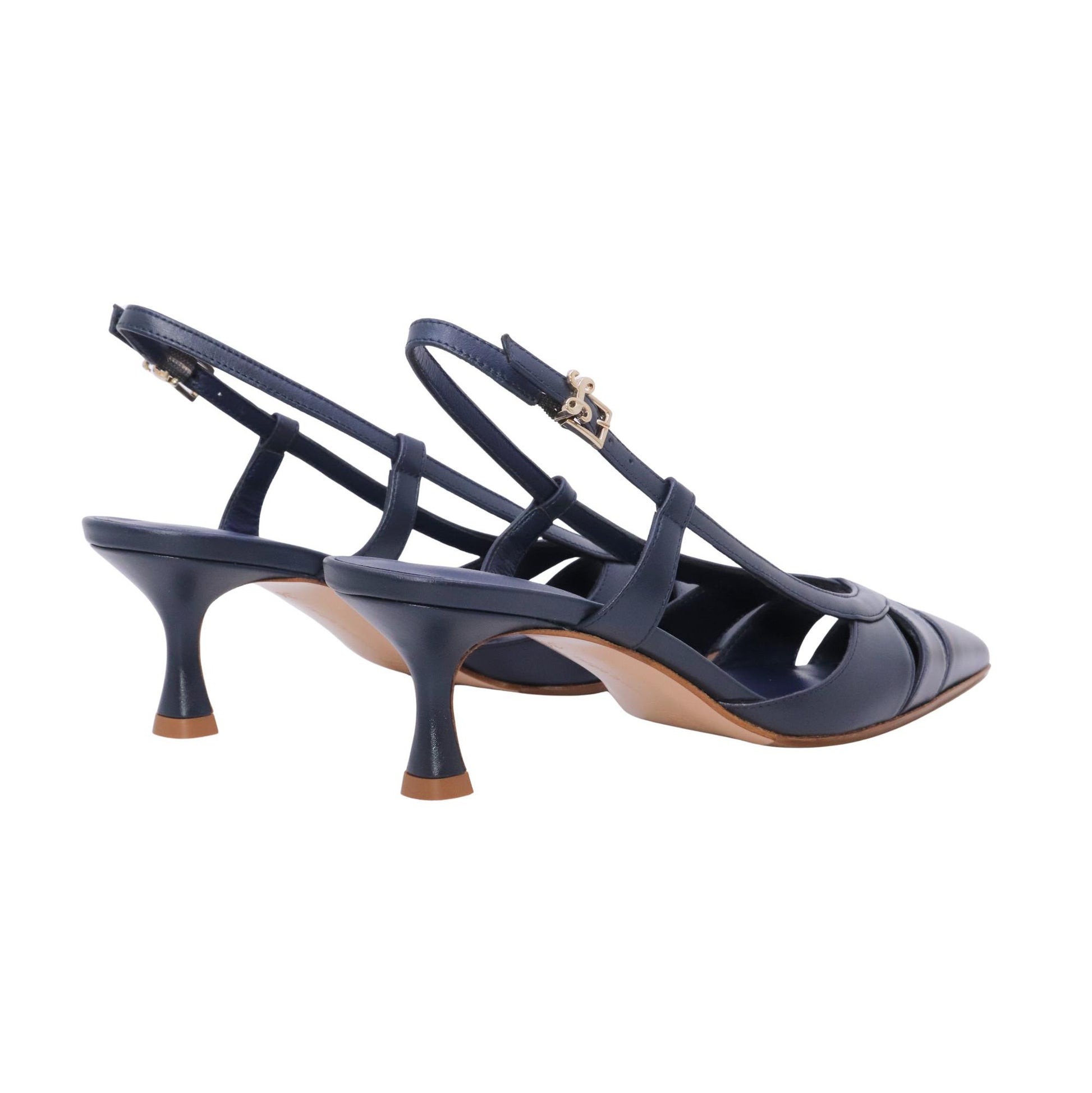 Sergio Levantesi Edda6 Tryde blu cosmo slingback donna in pelle 