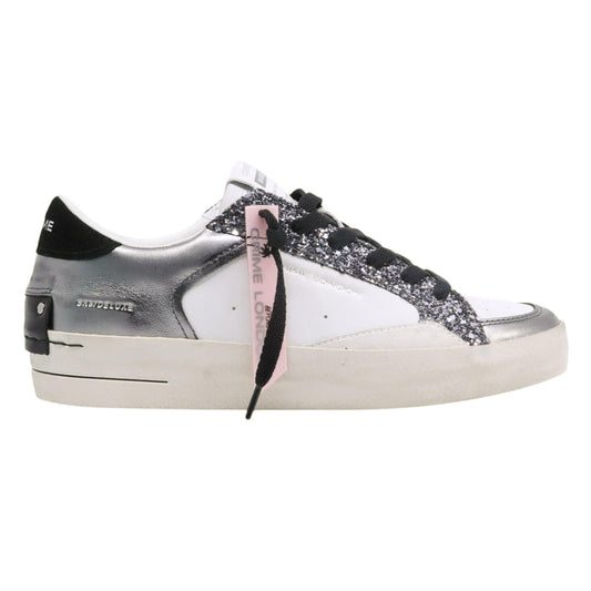 Crime London sk8 Deluxe 21107 in pelle bianca e piombo 