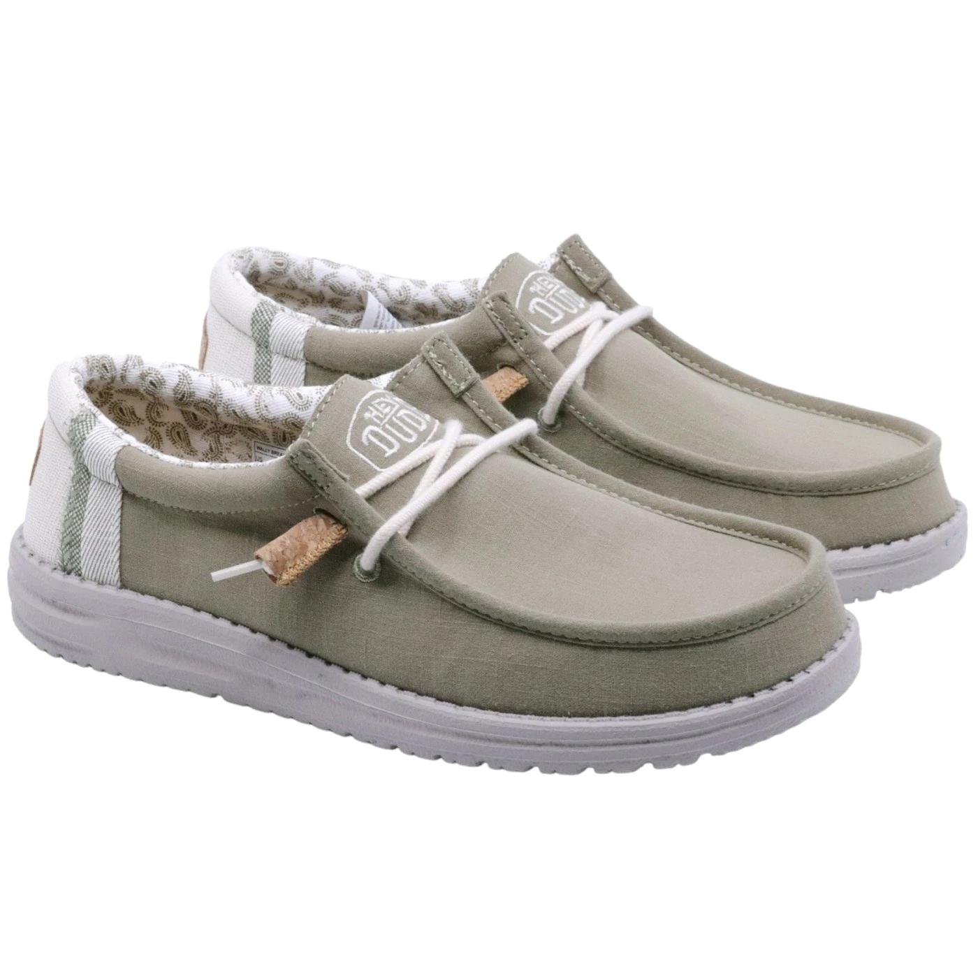 Hey Dude Wally Break Stitch sneaker uomo in verde 