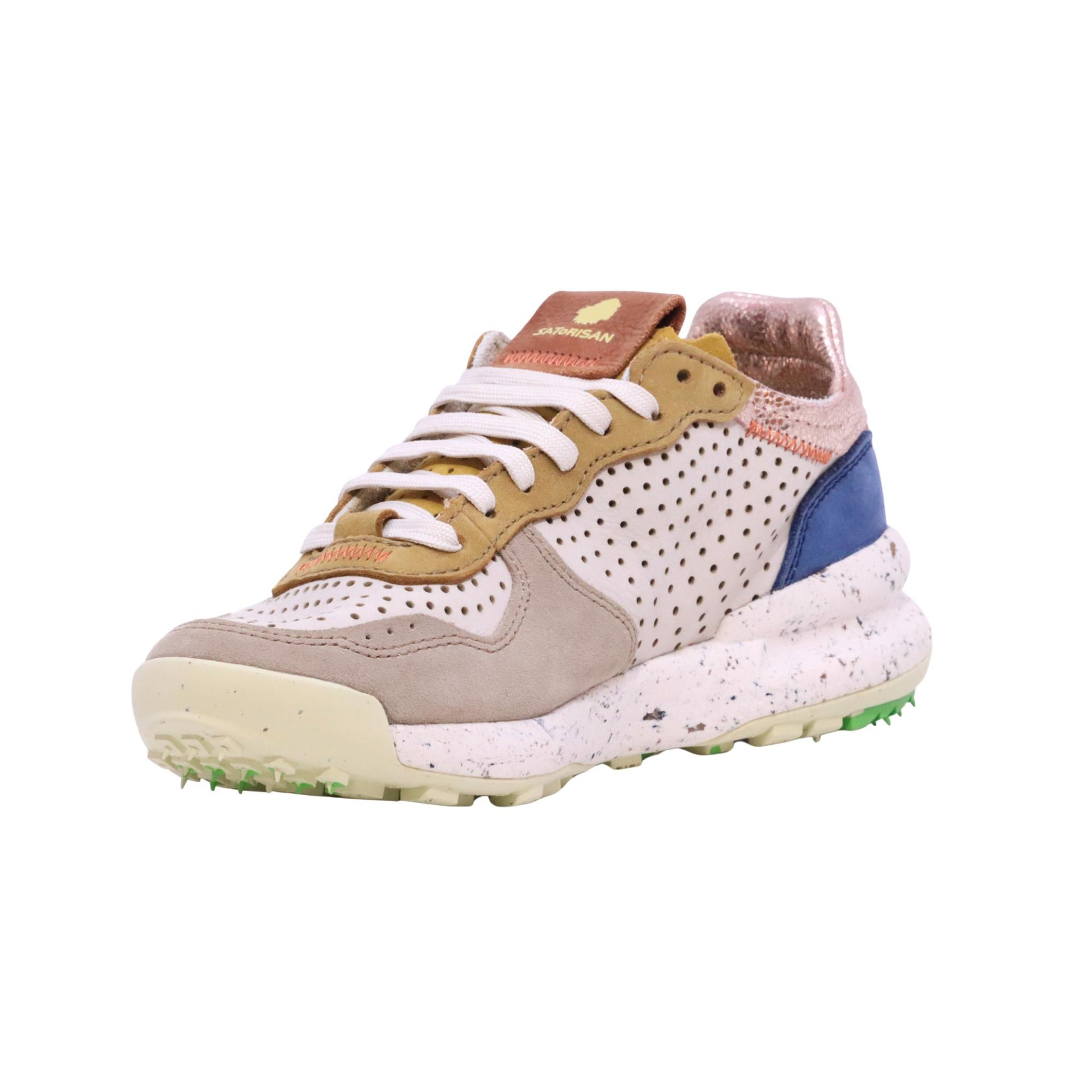 Satorisan Chacrona Laser Premium sneaker donna in camoscio e pelle traforata multicolor 