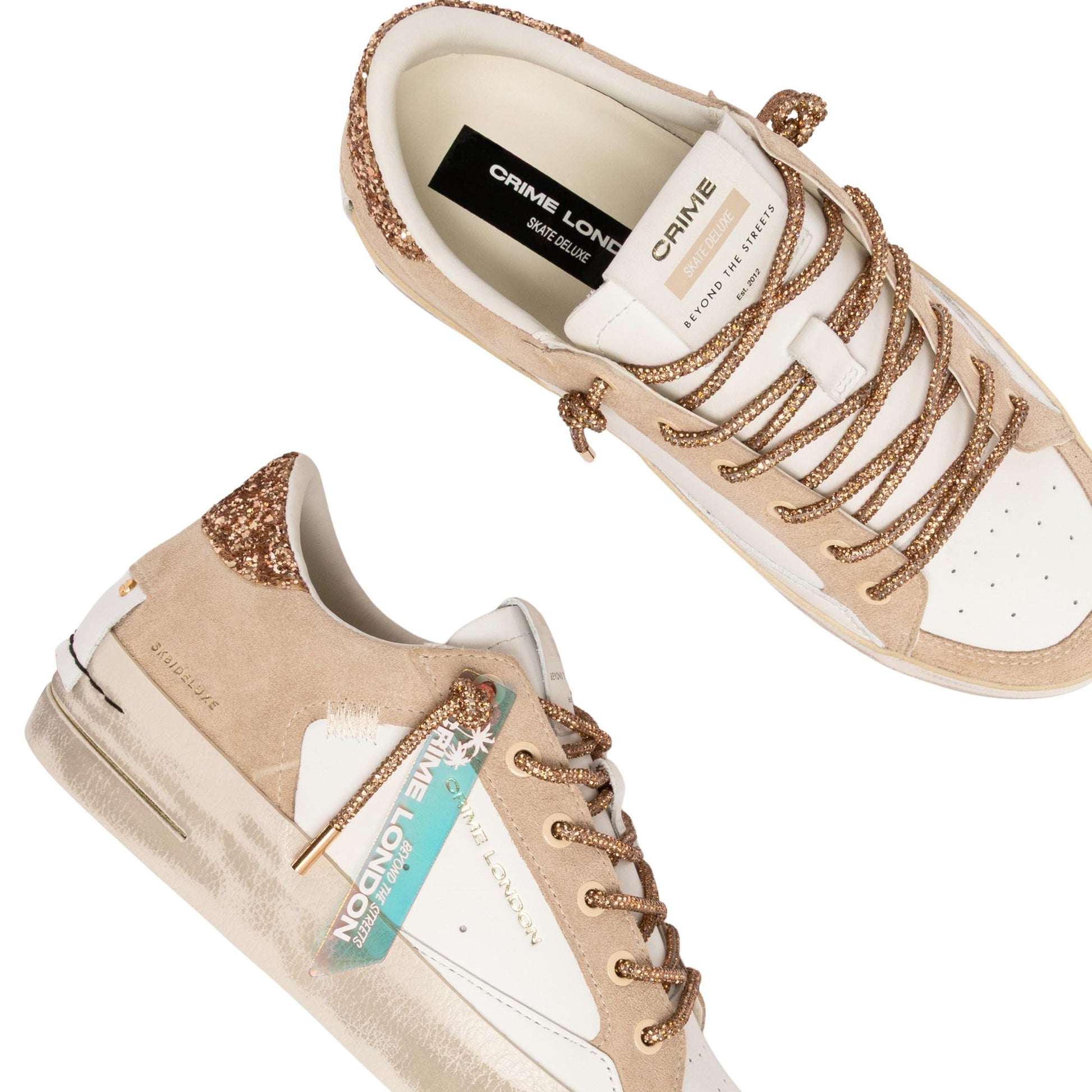 Crime London Sk8 Deluxe Wedge Champagne Dust 29154 sneaker donna 