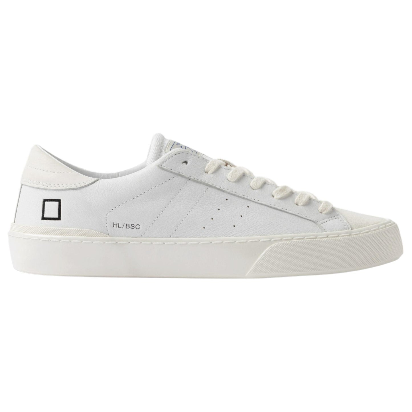 DATE Hill Low Basic White HL BA WH sneaker uomo in pelle bianca 